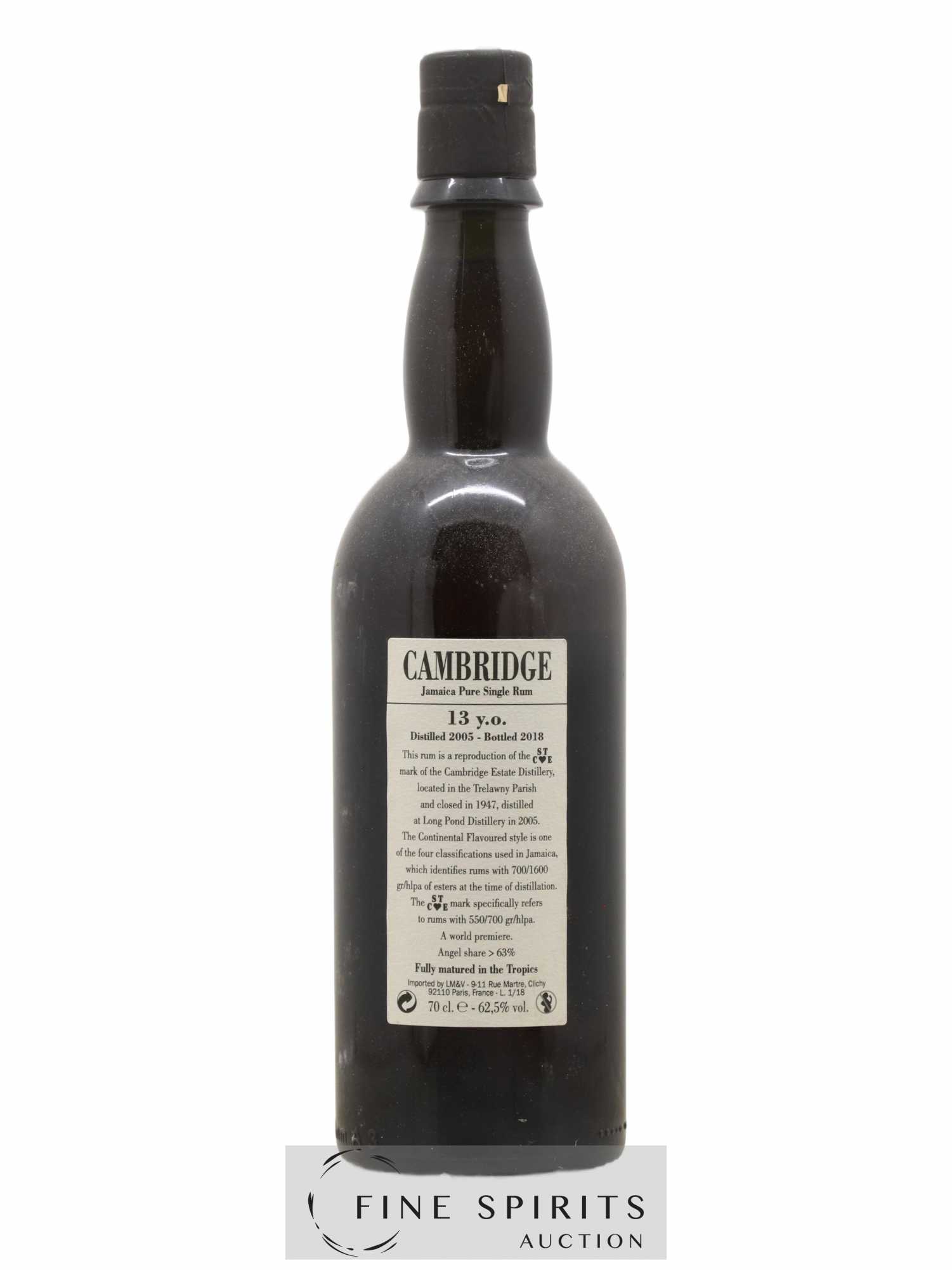 Cambridge 13 years 2005 Of. Mark ST C E - One of 3648 - bottled 2018 LM&V National Rums of Jamaica - Lot de 1 bouteille - 2