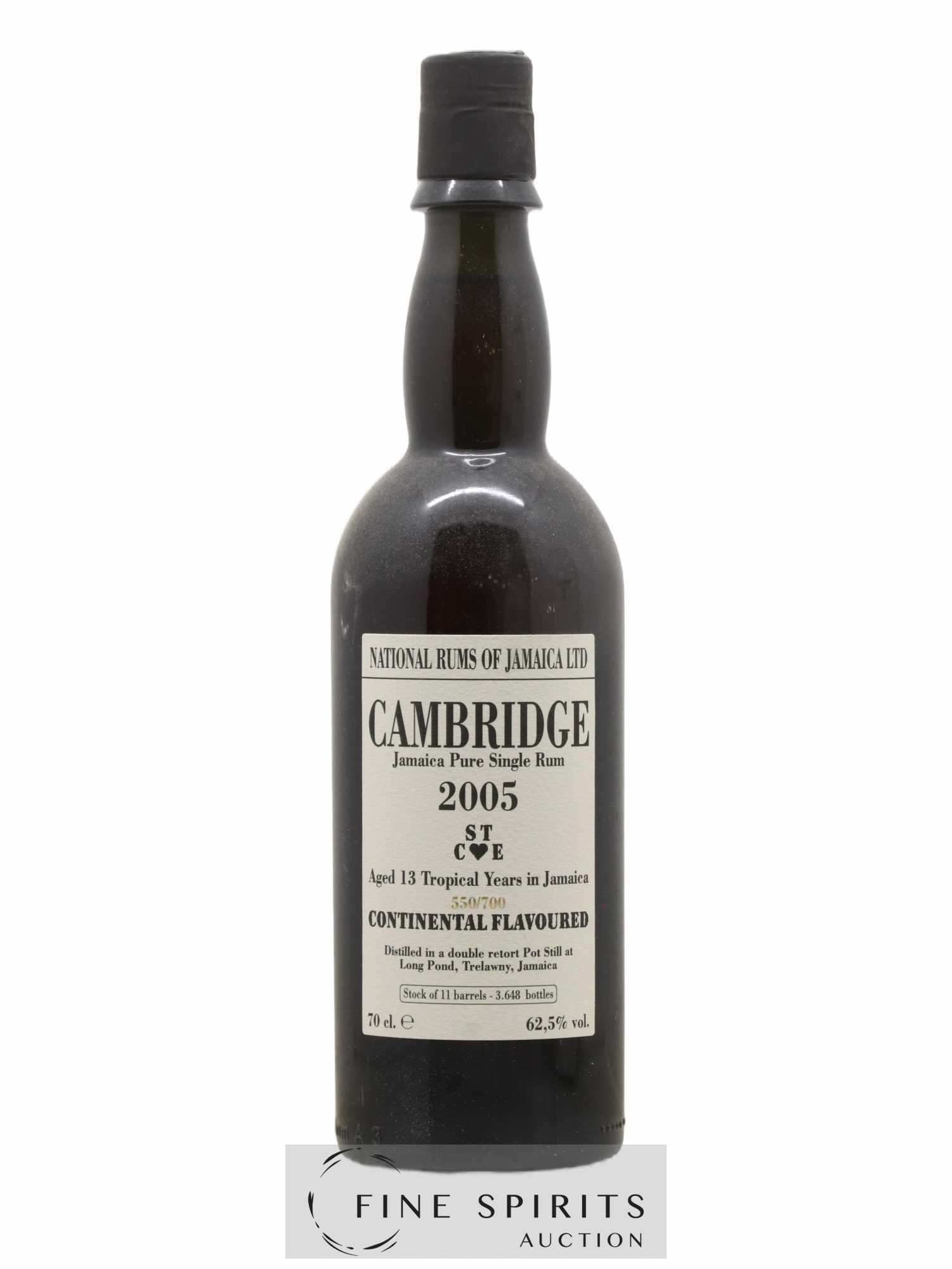 Cambridge 13 years 2005 Of. Mark ST C E - One of 3648 - bottled 2018 LM&V National Rums of Jamaica - Lot de 1 bouteille - 1