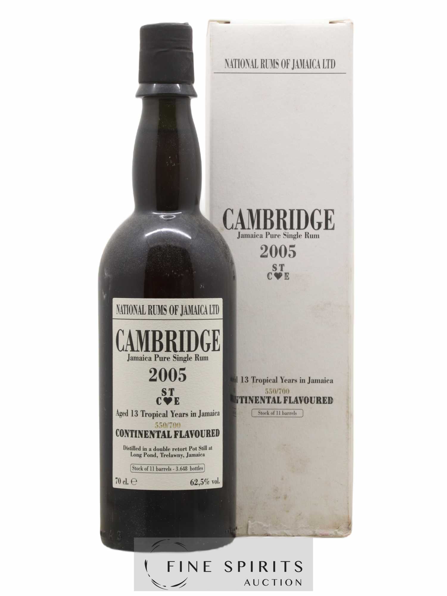 Cambridge 13 years 2005 Of. Mark ST C E - One of 3648 - bottled 2018 LM&V National Rums of Jamaica - Lot de 1 bouteille - 0