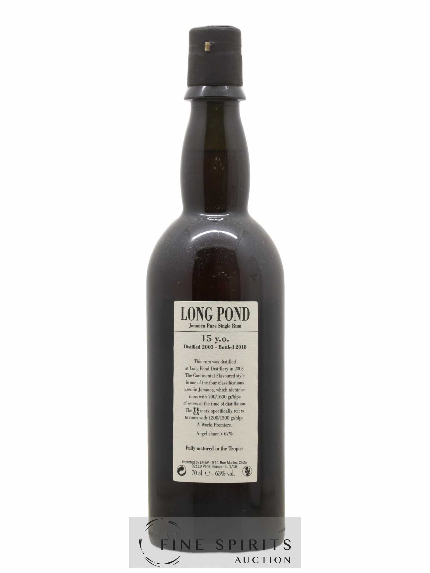 Long Pond 15 years 2003 Of. Mark TECA - One of 2484 - bottled 2018 LM&V National Rums of Jamaica - Lotto di 1 bottiglia - 2