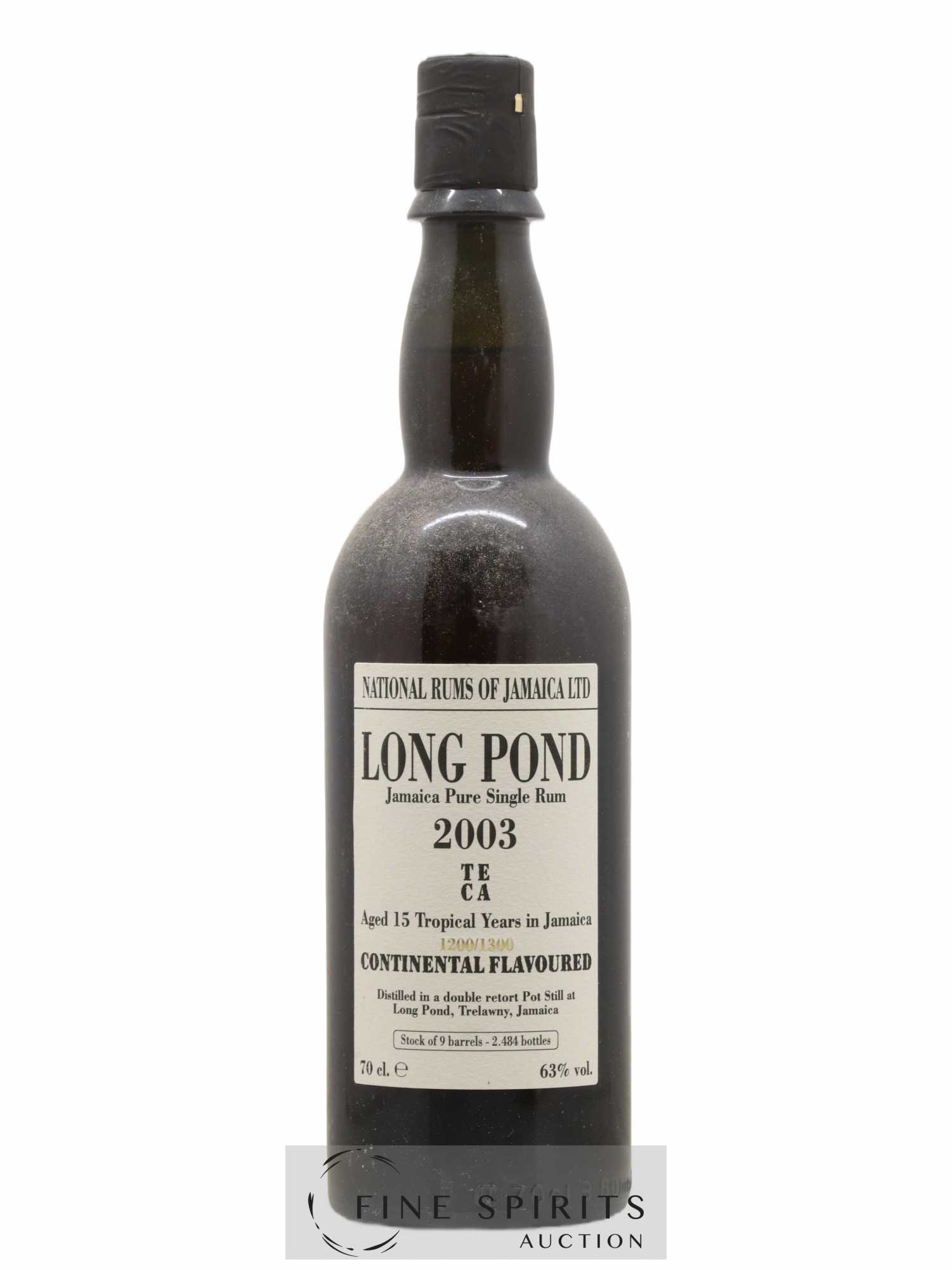Long Pond 15 years 2003 Of. Mark TECA - One of 2484 - bottled 2018 LM&V National Rums of Jamaica - Lot de 1 bouteille - 1