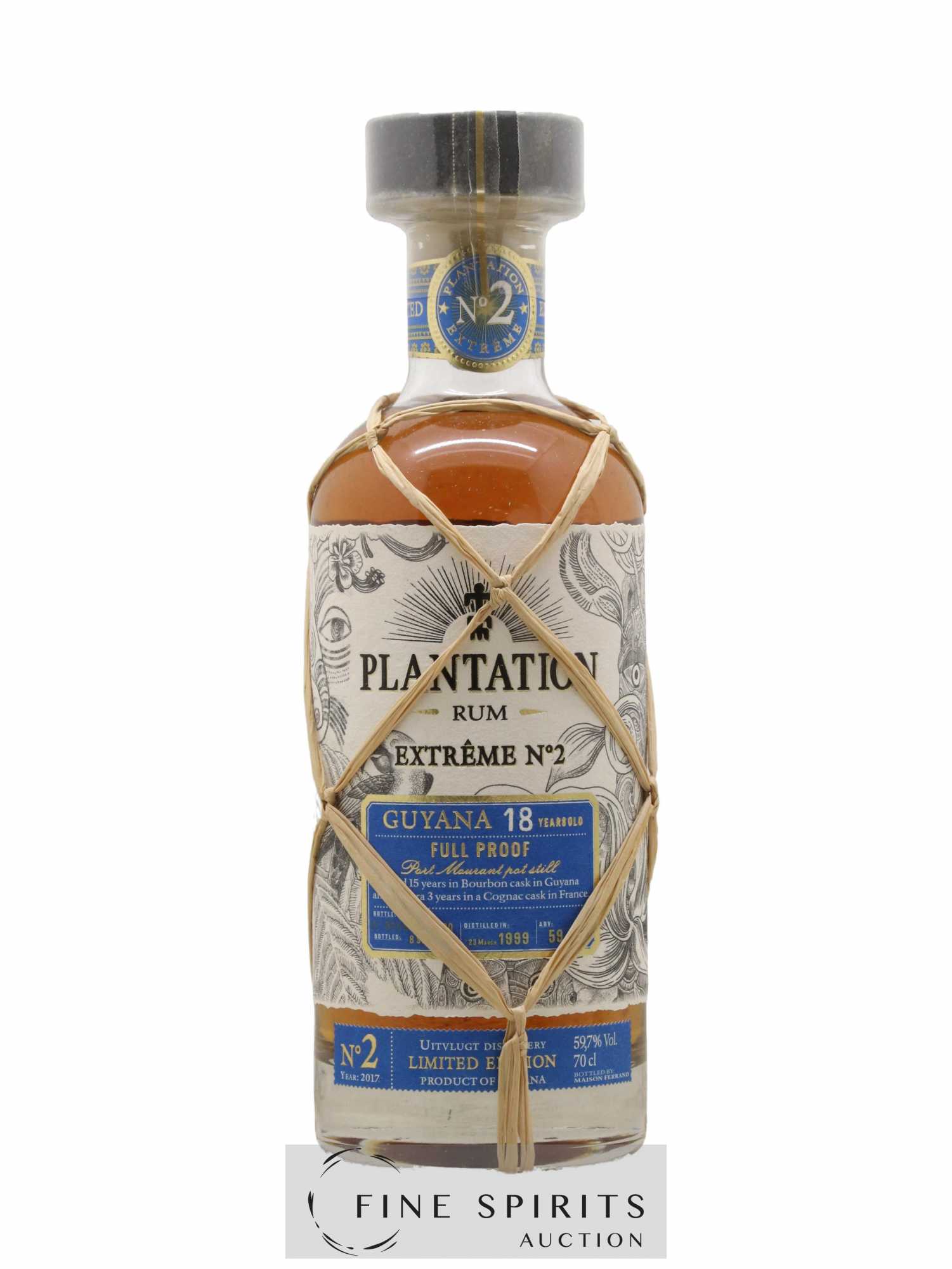 Plantation 18 years 1999 Pierre Ferrand Extrême n°2 One of 1000 - bottled 2017 Limited Edition - Lot de 1 bouteille - 1