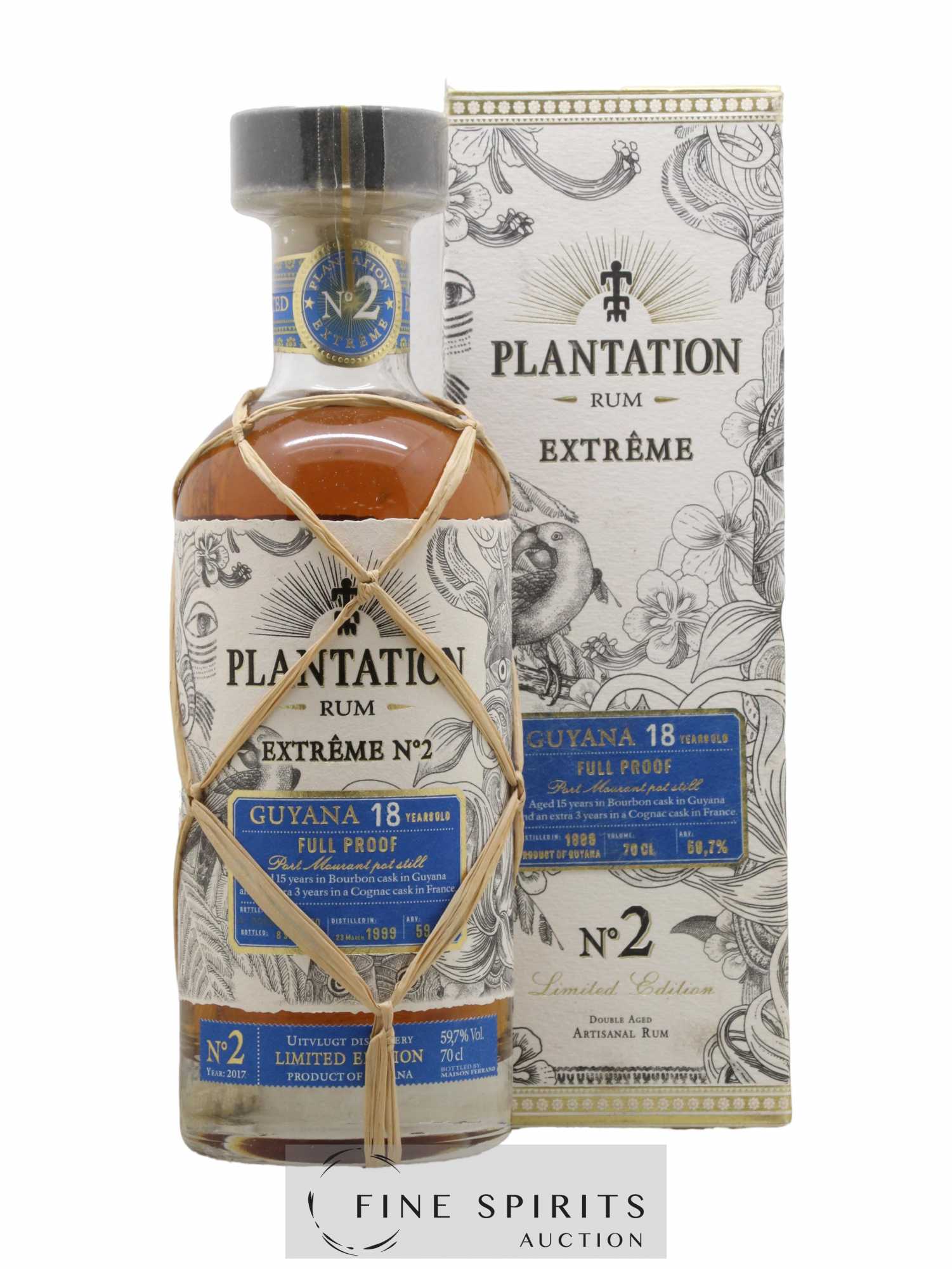 Plantation 18 years 1999 Pierre Ferrand Extrême n°2 One of 1000 - bottled 2017 Limited Edition - Lot de 1 bouteille - 0