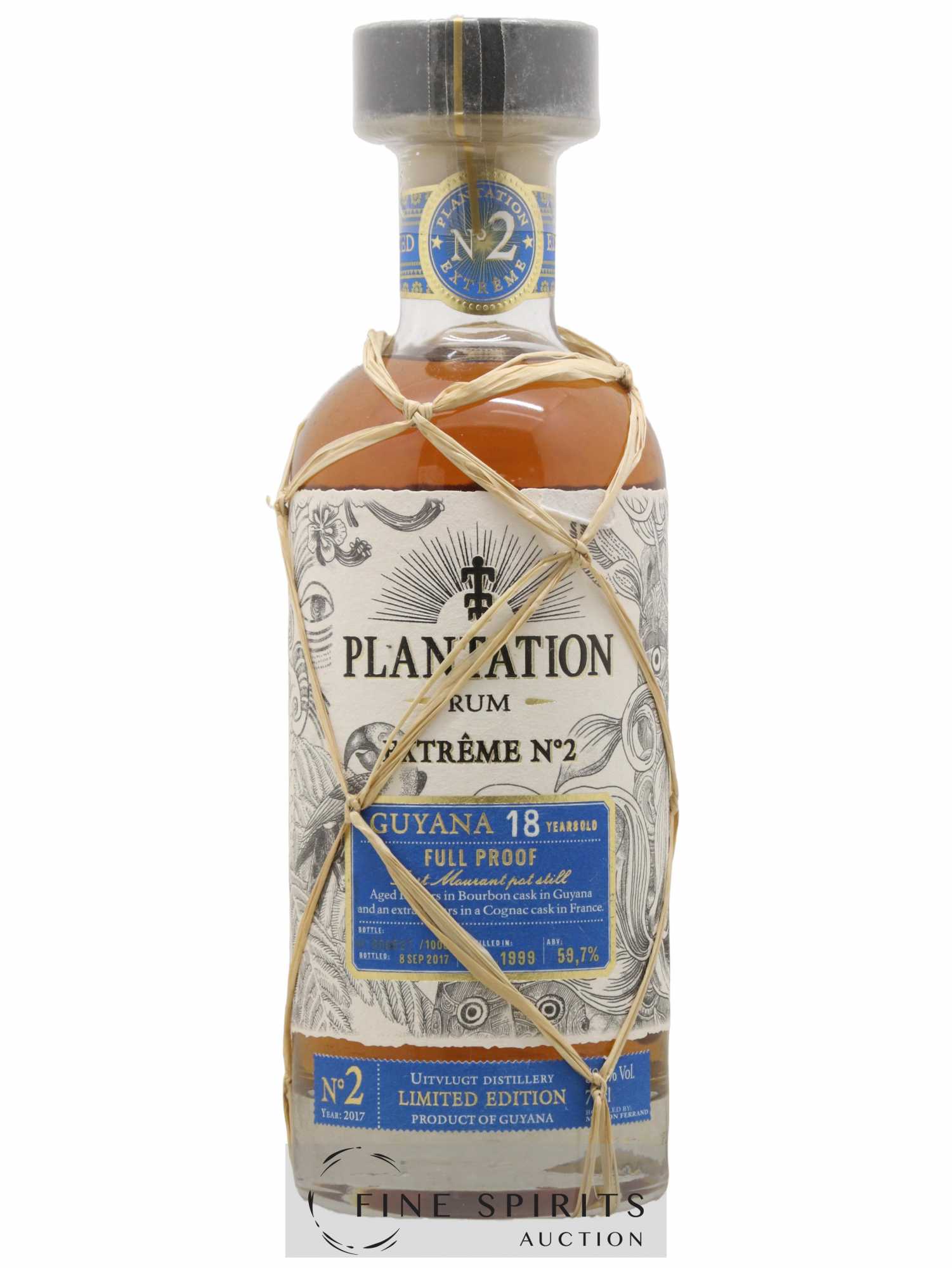 Plantation 18 years 1999 Pierre Ferrand Extrême n°2 One of 1000 - bottled 2017 Limited Edition - Lot de 1 bouteille - 1