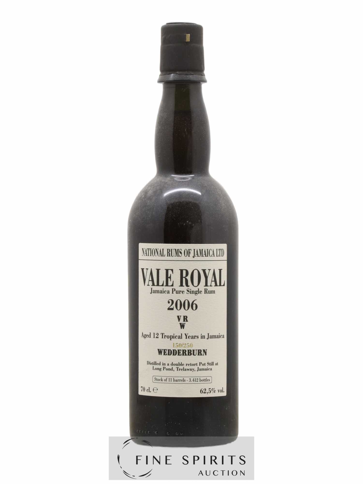 Vale Royal 12 years 2006 Velier VRW One of 3412 - bottled 2018 - Lot de 1 bouteille - 1