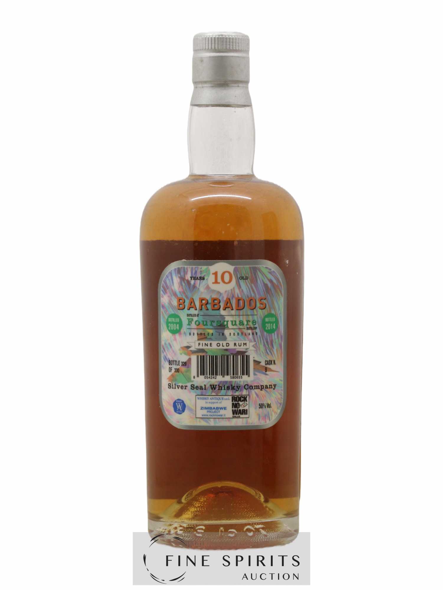 Foursquare 10 years 2004 Silver Seal Whisky Company Cask n°9 - One of 330 - bottled 2014 - Lotto di 1 bottiglia - 2
