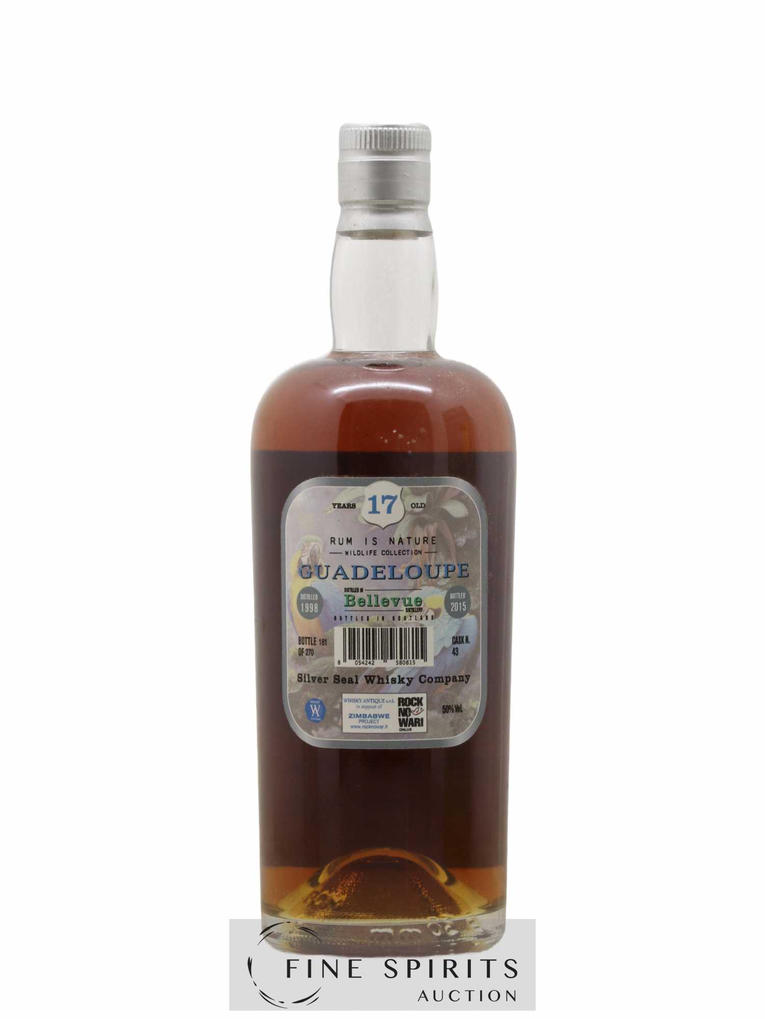 Bellevue 17 years 1998 Silver Seal Whisky Company Cask n°43 - One of 270 - bottled 2015 Wildlife Collect - Lot de 1 bouteille - 2