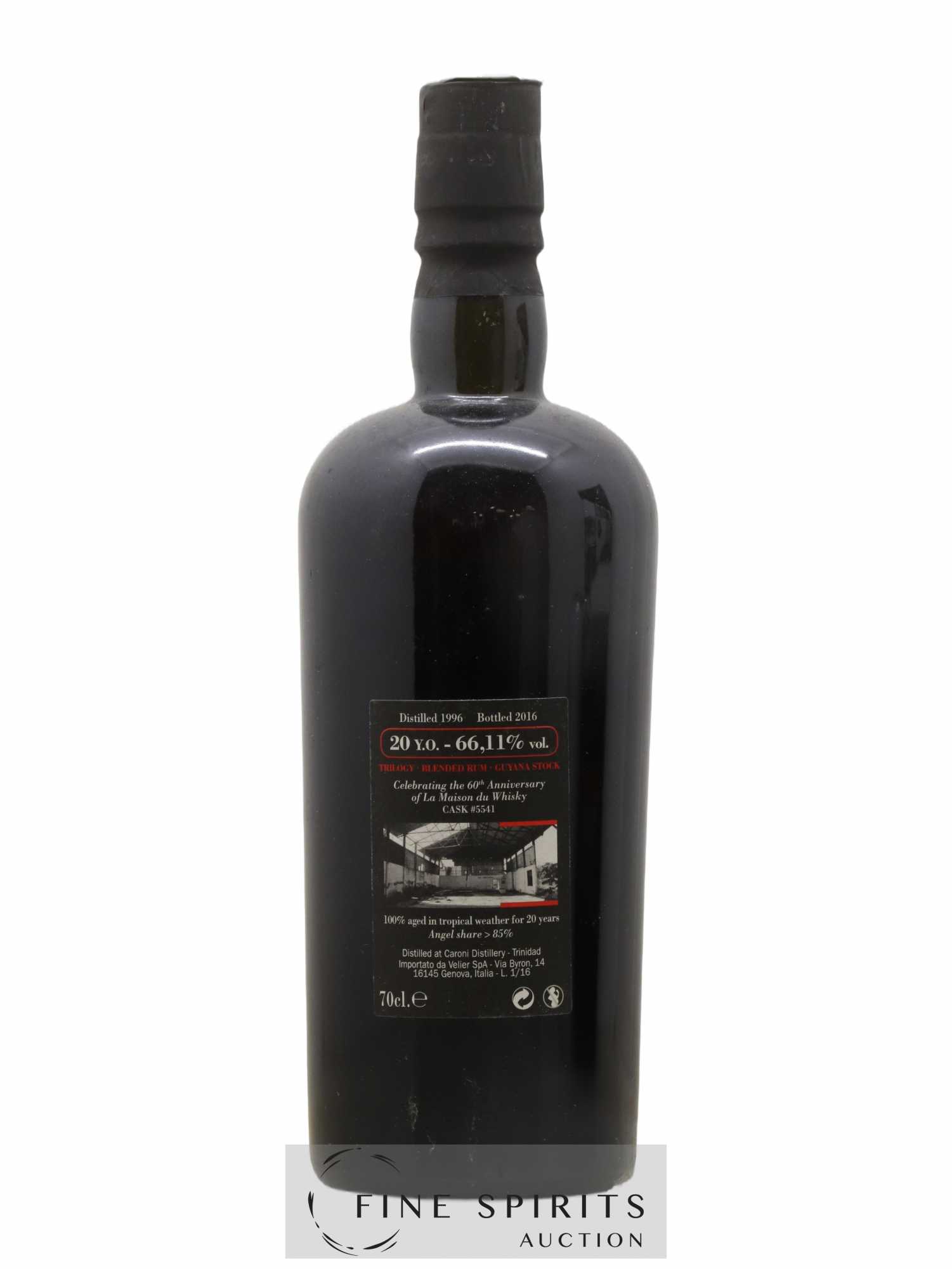 Caroni 20 years 1996 Velier Cask n°5541 bottled 2016 LMDW Trilogy - Lot de 1 bouteille - 2