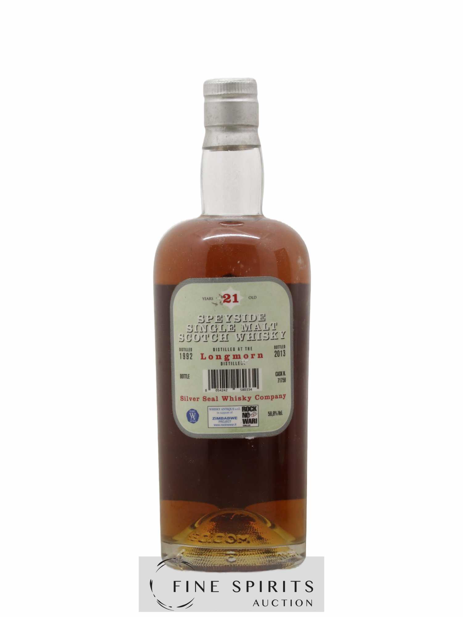 Longmorn 21 years 1992 Silver Seal Whisky Company Cask n°71758 - One of 202 - bottled 2013 - Lot de 1 bouteille - 2