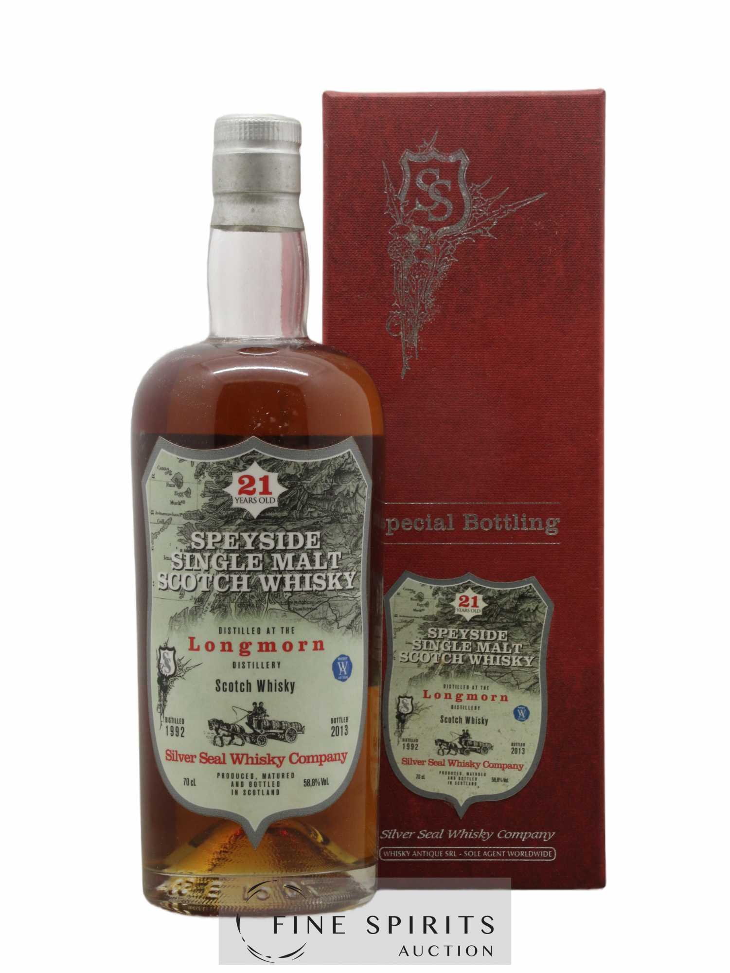 Longmorn 21 years 1992 Silver Seal Whisky Company Cask n°71758 - One of 202 - bottled 2013 - Lot de 1 bouteille - 0