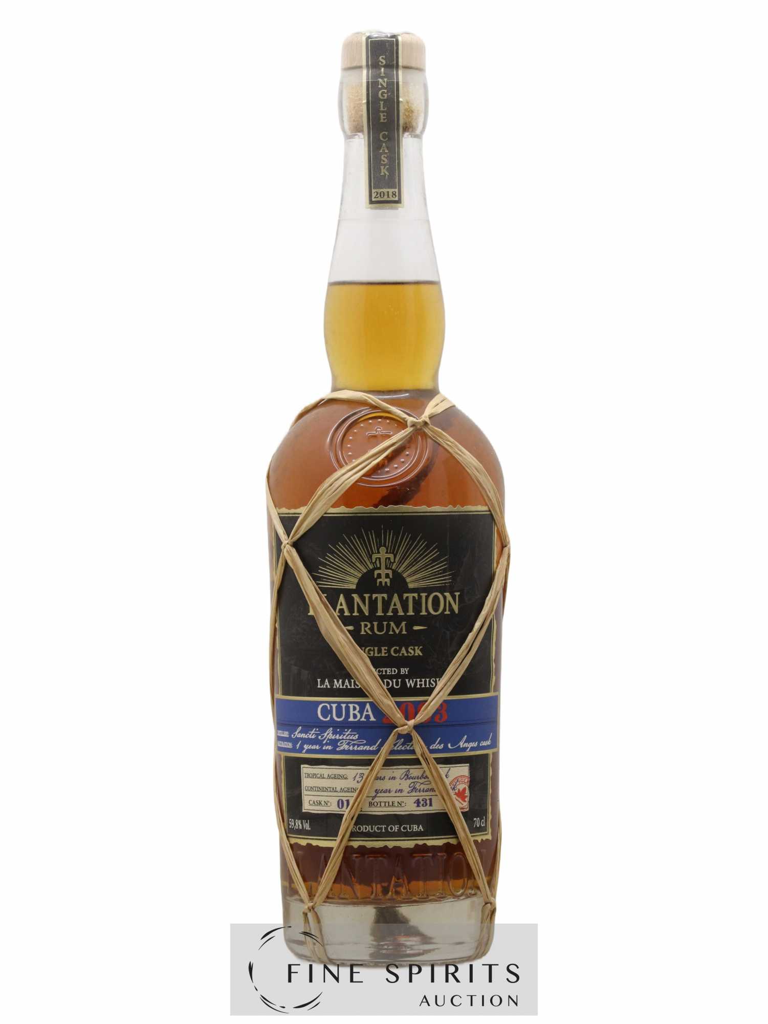 Plantation 15 years 2003 Of. Cuba LMDW - Lot de 1 bouteille - 1
