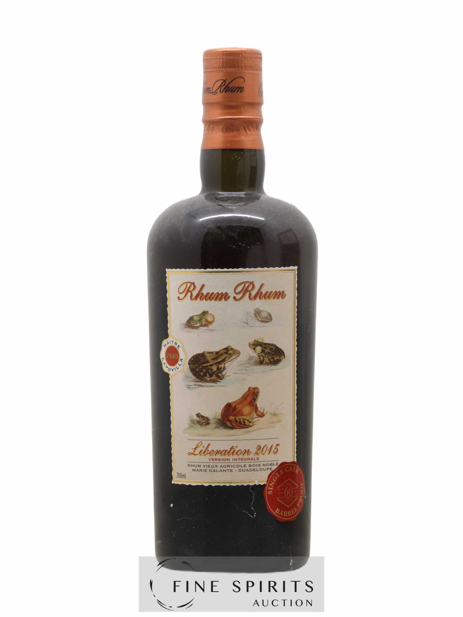 Rhum Rhum Of. PMG - Maitre Capovilla Libération 2015 Single Cask - One of 288 LMDW 60th Anniversary Version Intégrale - Lot of 1 bottle - 1