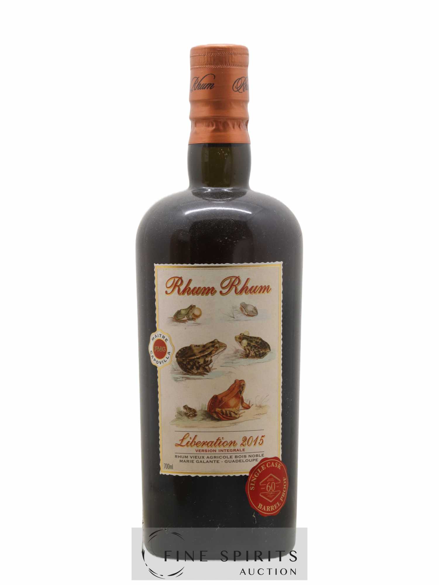 Rhum Rhum Of. PMG - Maitre Capovilla Libération 2015 Single Cask - One of 288 LMDW 60th Anniversary Version Intégrale - Posten von 1 Flasche - 1