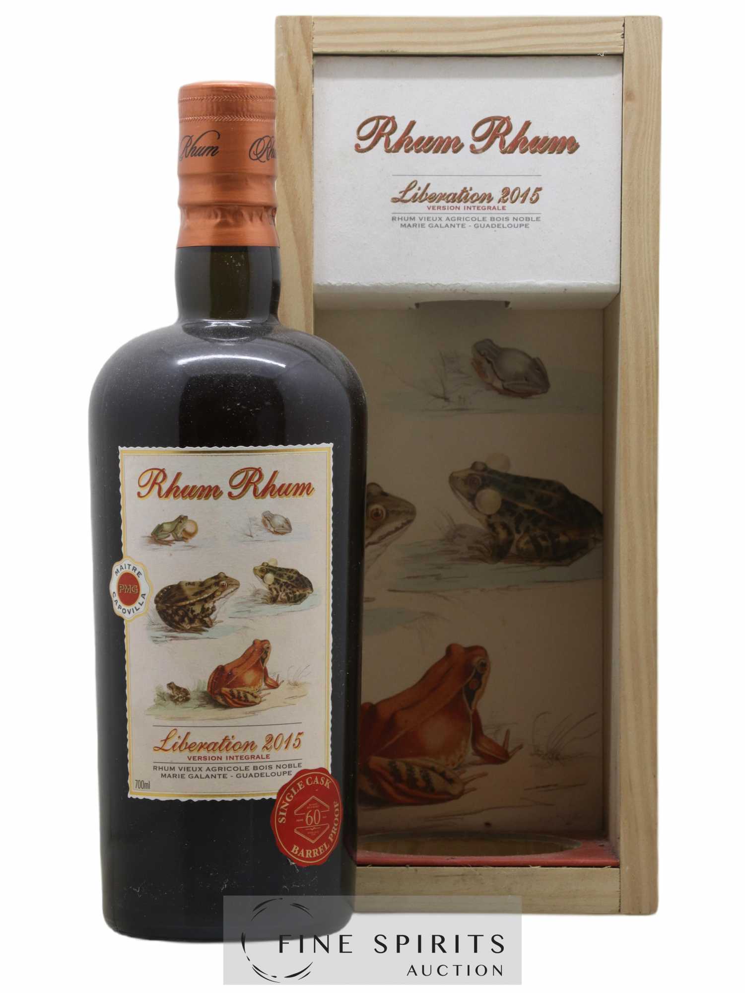 Rhum Rhum Of. PMG - Maitre Capovilla Libération 2015 Single Cask - One of 288 LMDW 60th Anniversary Version Intégrale - Posten von 1 Flasche - 0