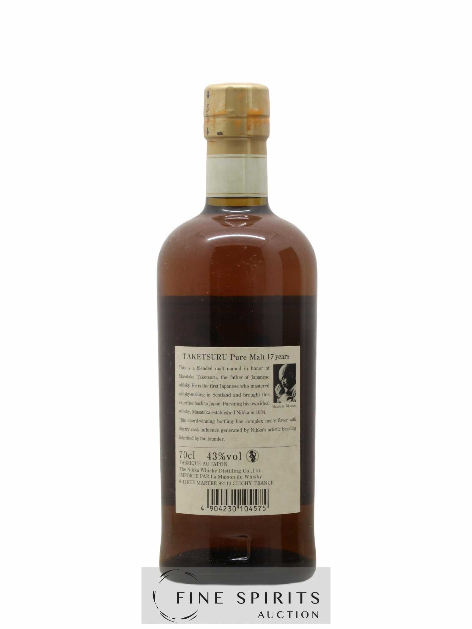 Taketsuru 17 years Of. Pure Malt Nikka Whisky - Lot de 1 bouteille - 2