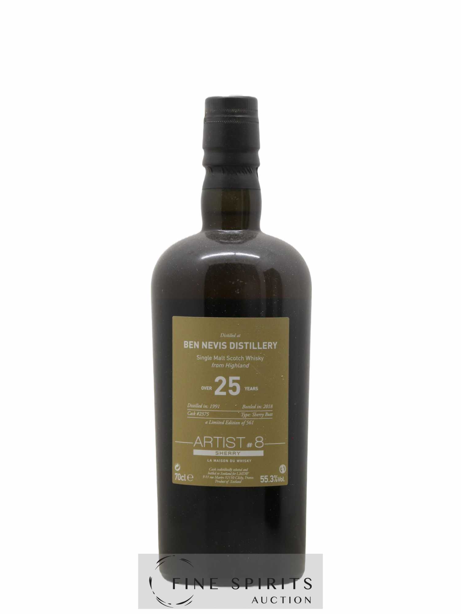 Ben Nevis 25 years 1991 LMDW Artist n°8 Sherry Butt Cask n°2375 - One of 561 - bottled 2018 - Lot of 1 bottle - 2
