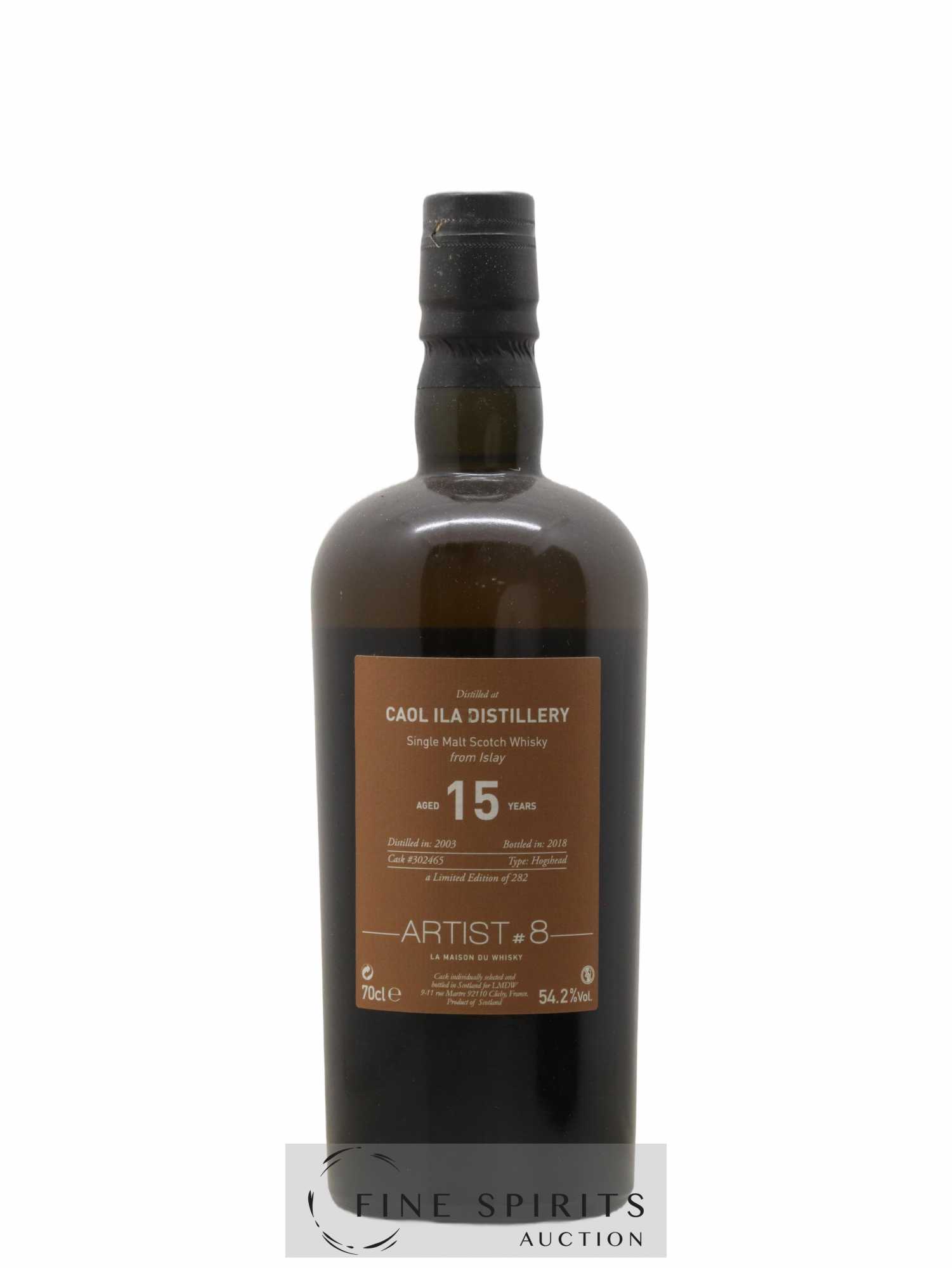 Caol Ila 15 years 2003 LMDW Artist n°8 Hogshead Cask n°302465 - One of 282 - bottled 2018 - Lot de 1 bouteille - 2