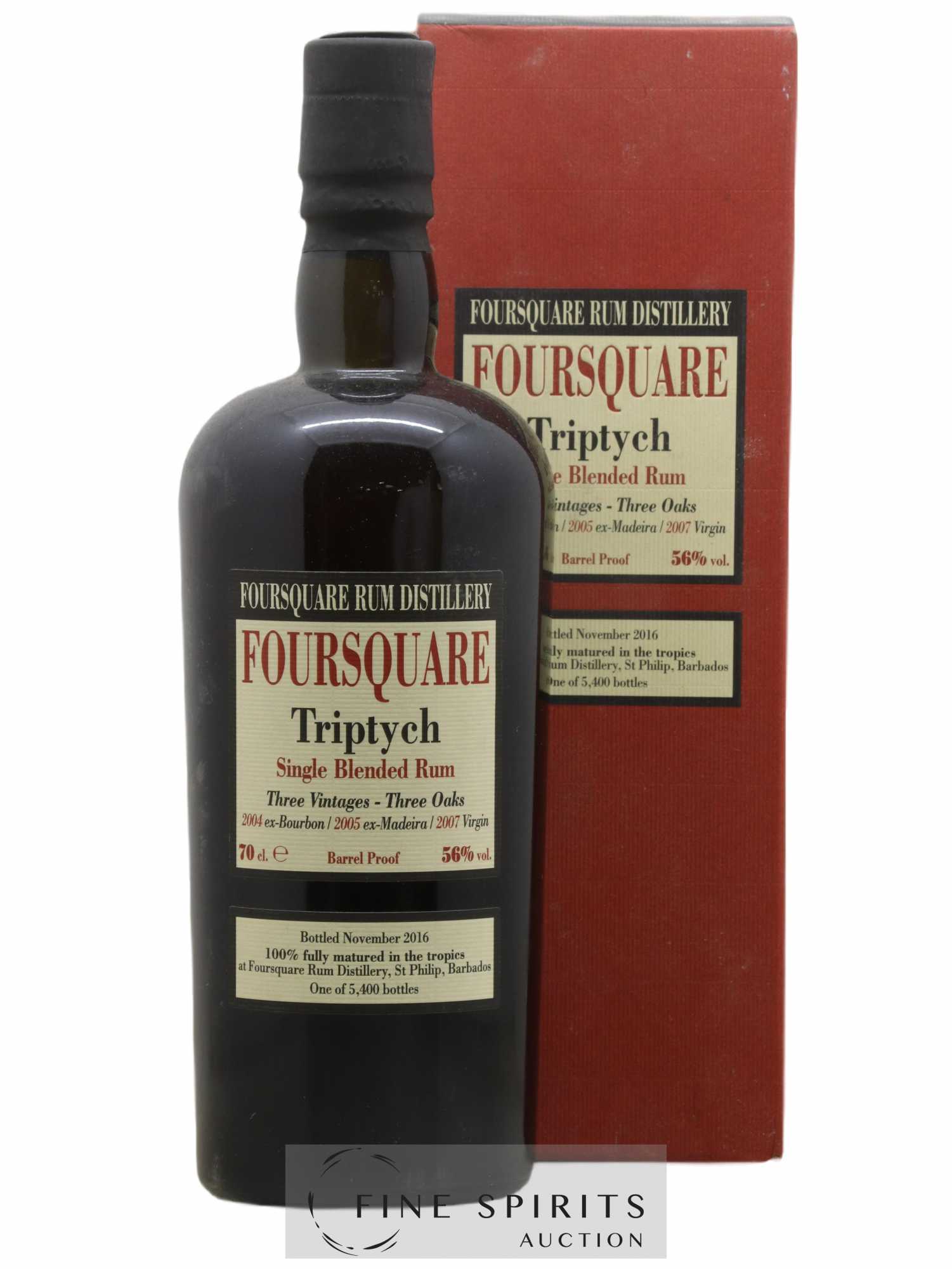 Foursquare Velier Triptych One of 5400 - bottled 2016 - Posten von 1 Flasche - 0