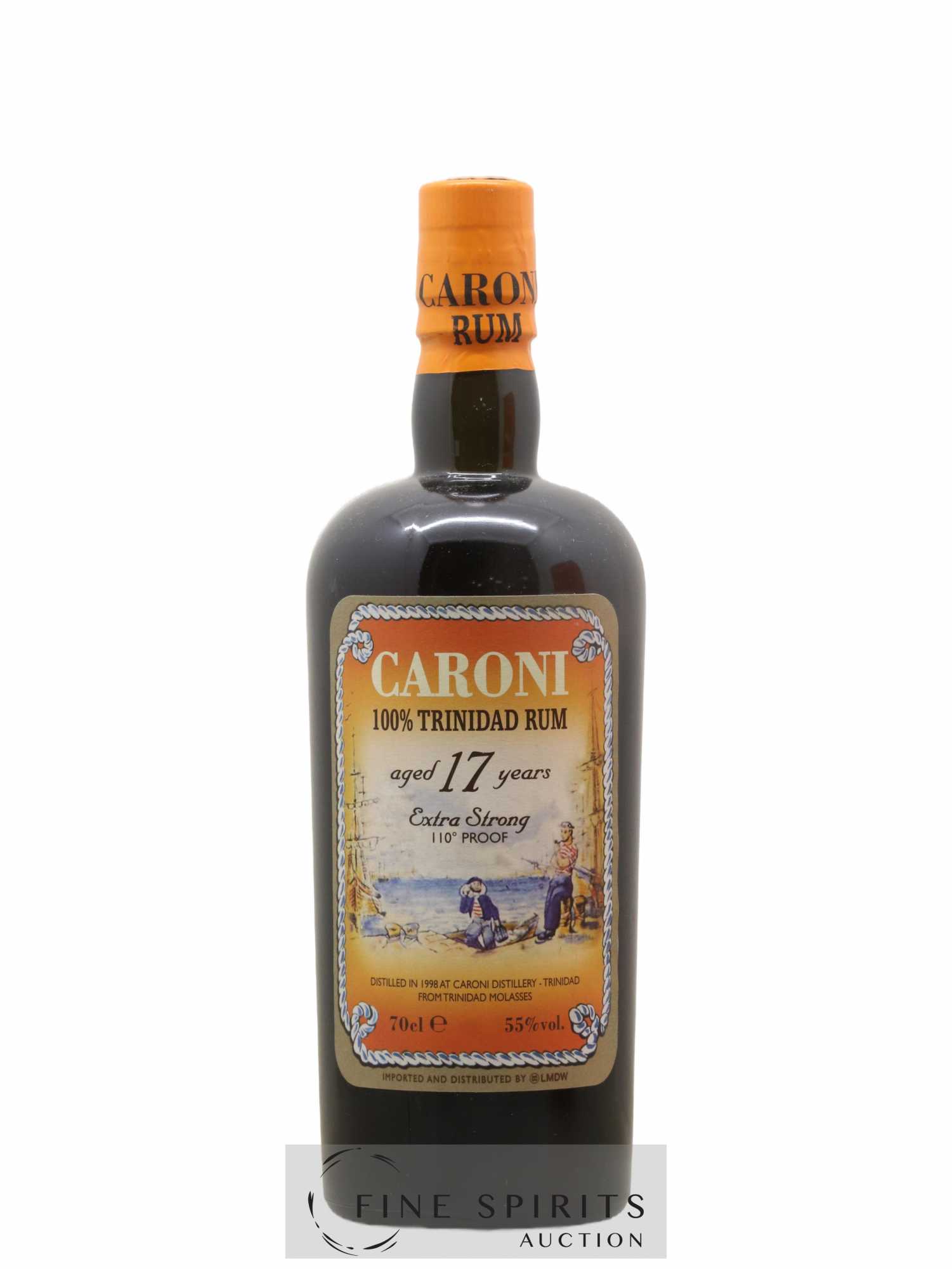 Caroni 17 years 1998 Of. 110° Proof bottled 2015 LMDW Extra Strong - Lot de 1 bouteille - 1