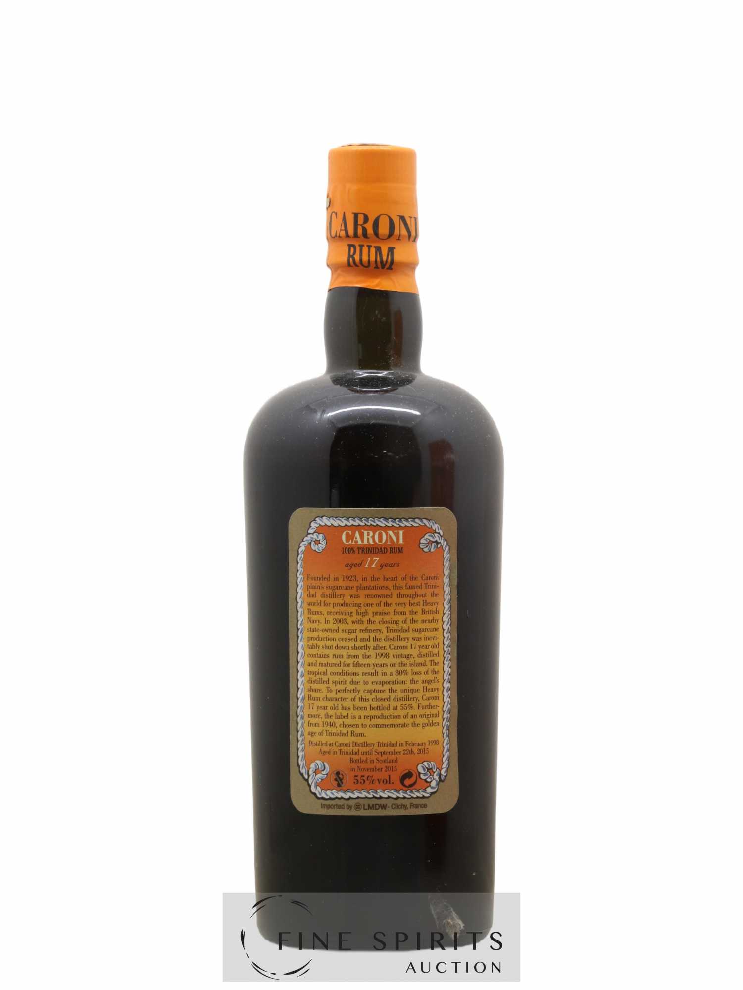 Caroni 17 years 1998 Of. 110° Proof bottled 2015 LMDW Extra Strong - Lot de 1 bouteille - 2