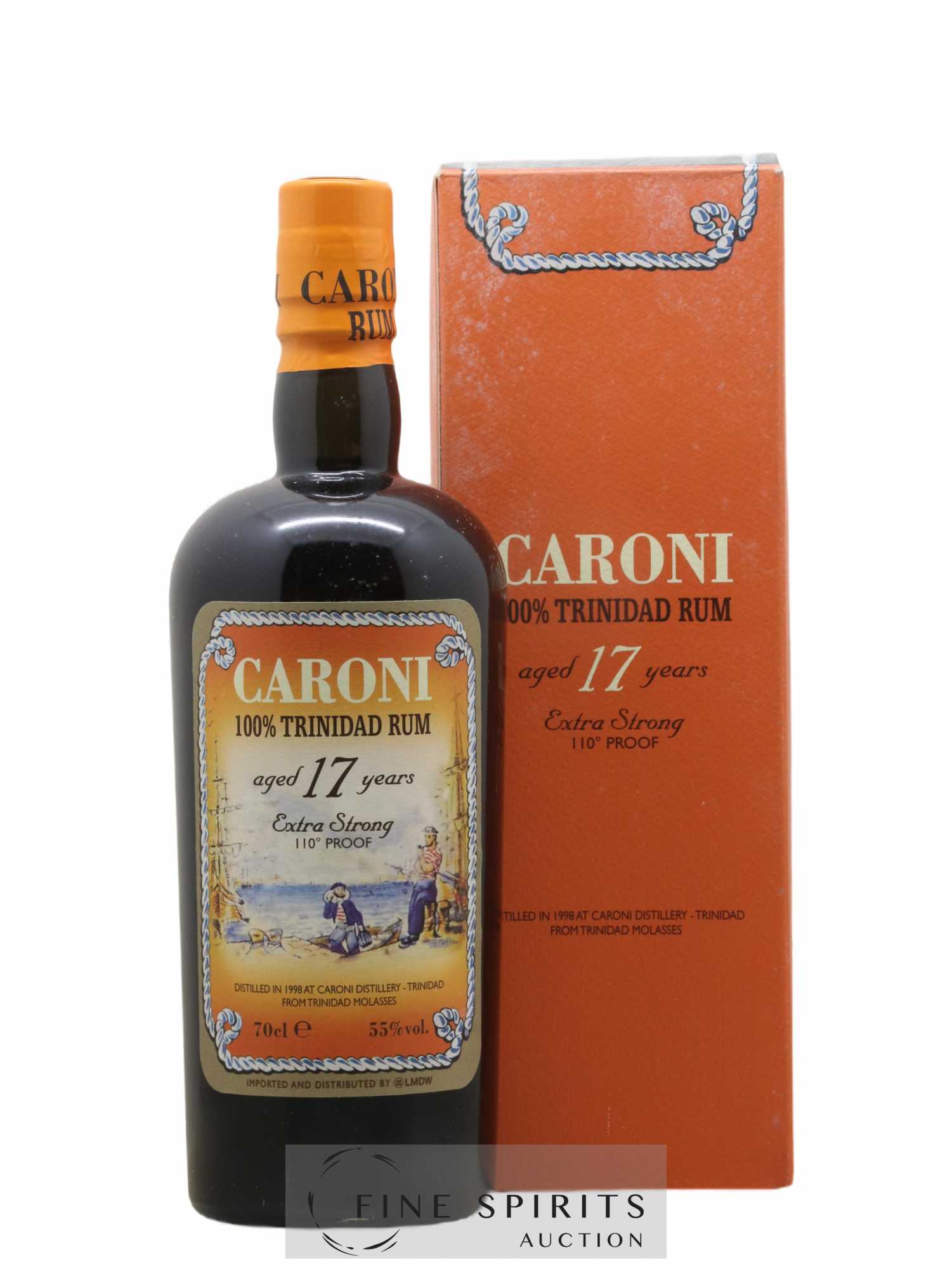 Caroni 17 years 1998 Of. 110° Proof bottled 2015 LMDW Extra Strong - Lot de 1 bouteille - 0
