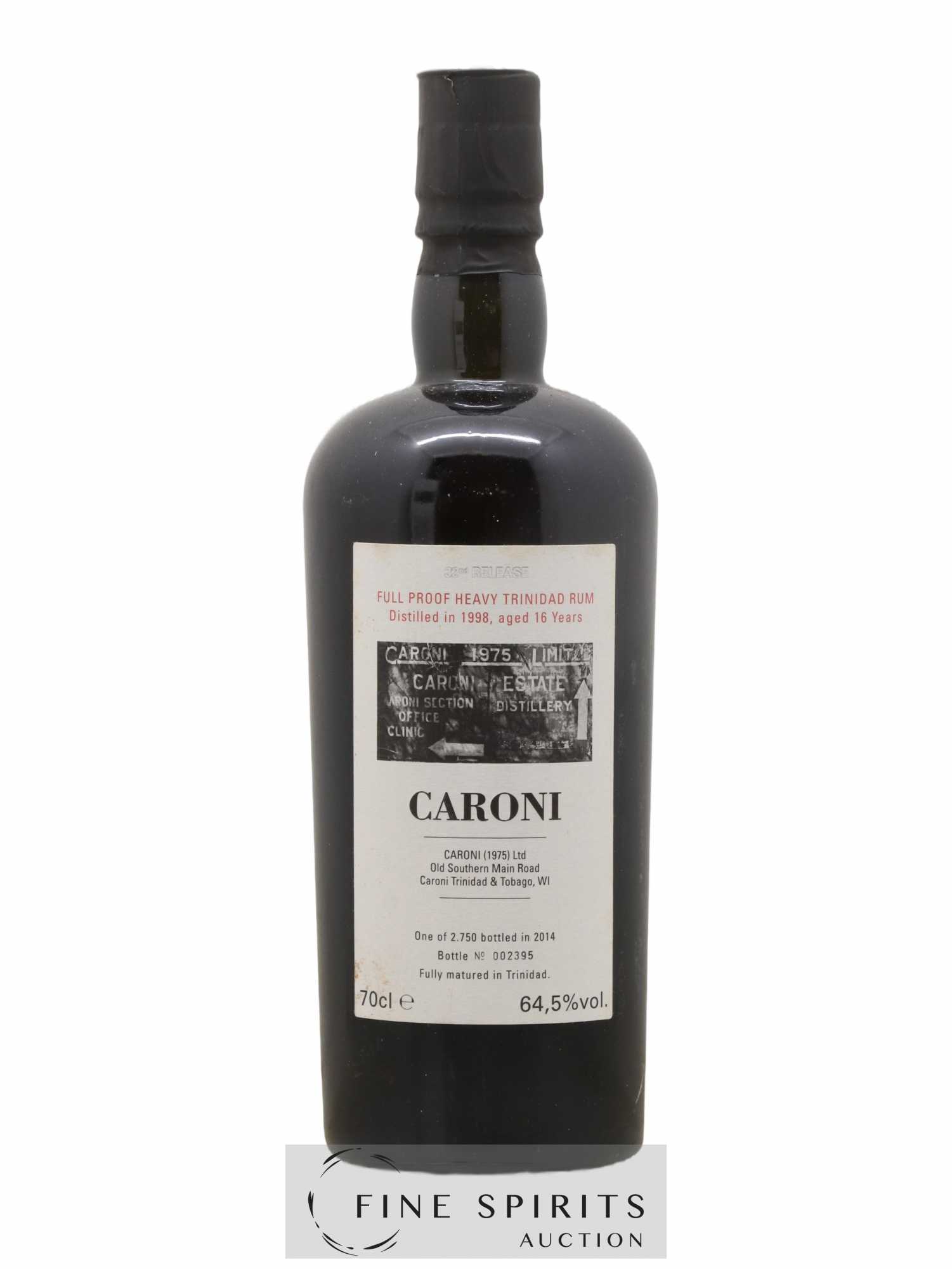 Caroni 16 years 1998 Velier Full Proof 32nd Release - One of 2750 - bottled 2014 - Lot de 1 bouteille - 1