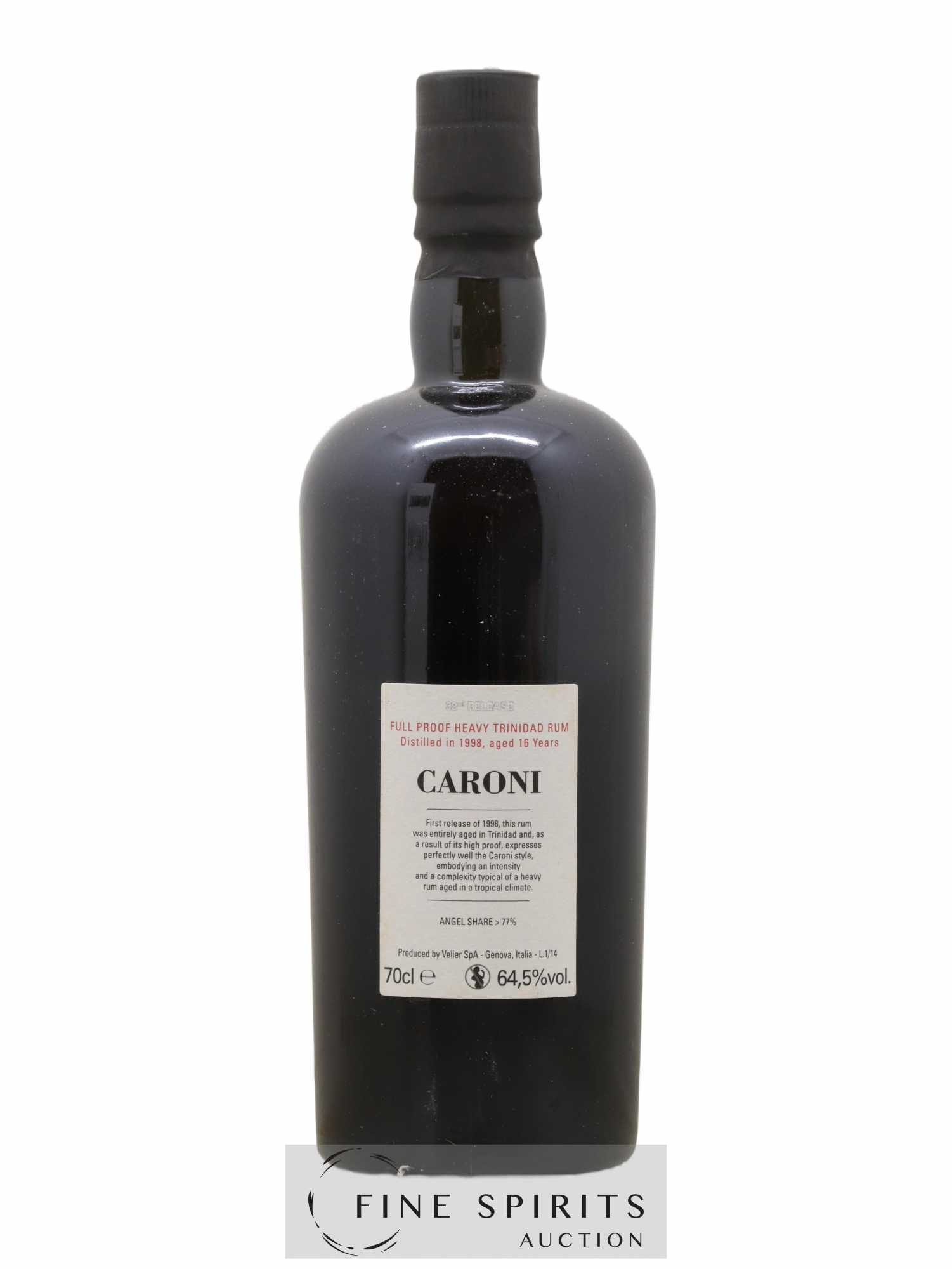 Caroni 16 years 1998 Velier Full Proof 32nd Release - One of 2750 - bottled 2014 - Lot de 1 bouteille - 2