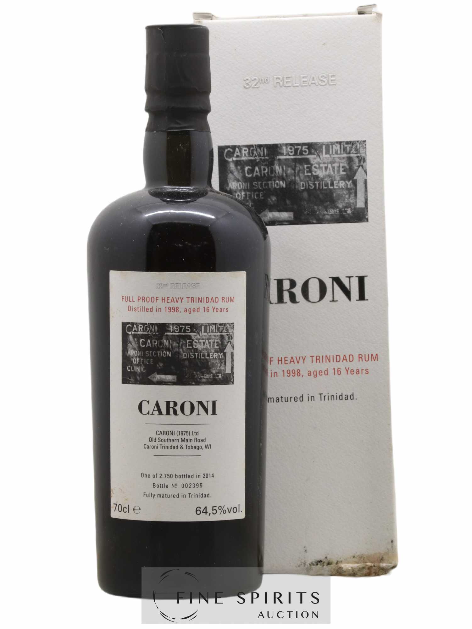 Caroni 16 years 1998 Velier Full Proof 32nd Release - One of 2750 - bottled 2014 - Lot de 1 bouteille - 0