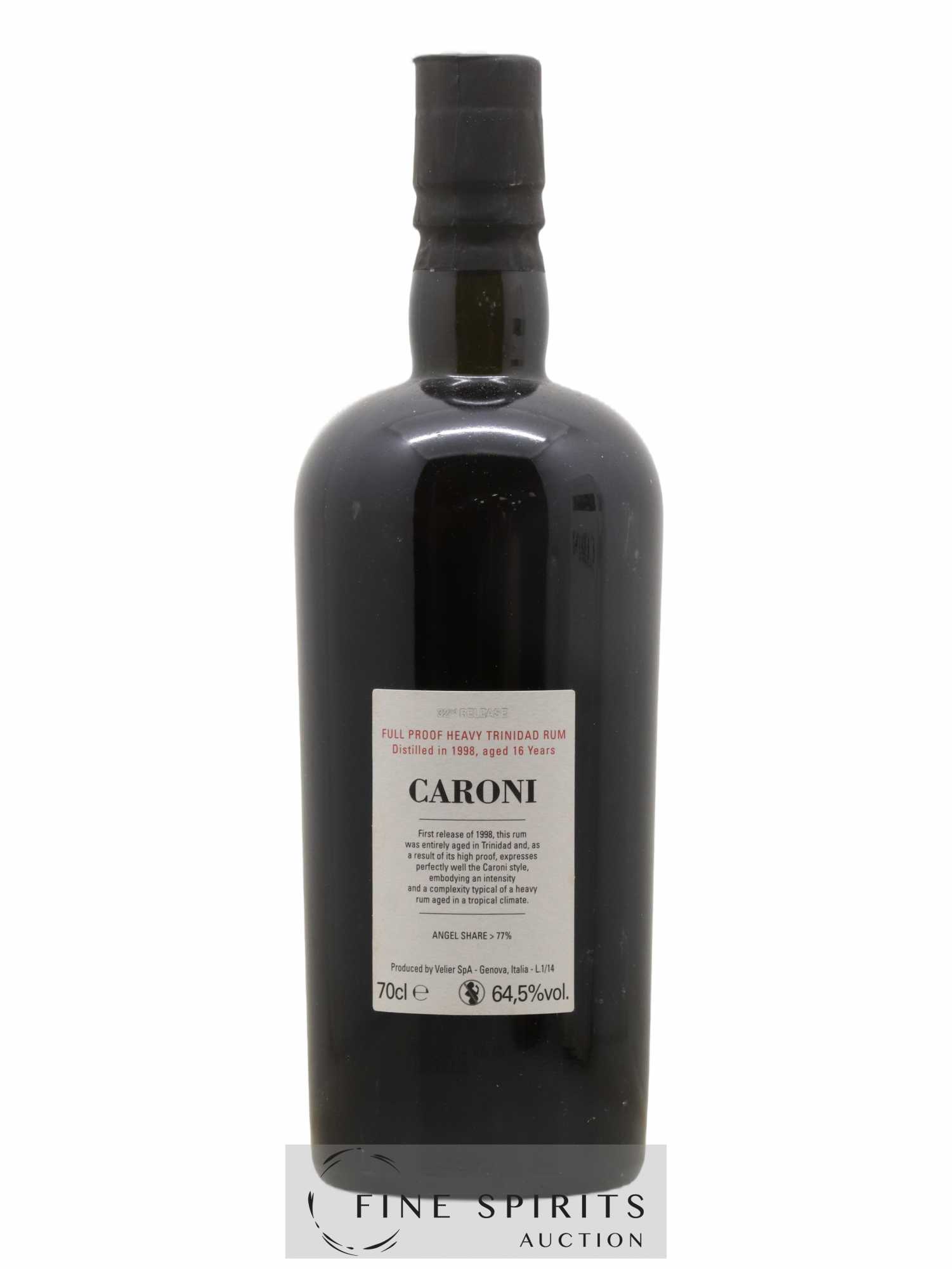Caroni 16 years 1998 Velier Full Proof 32nd Release - One of 2750 - bottled 2014 - Lot de 1 bouteille - 2