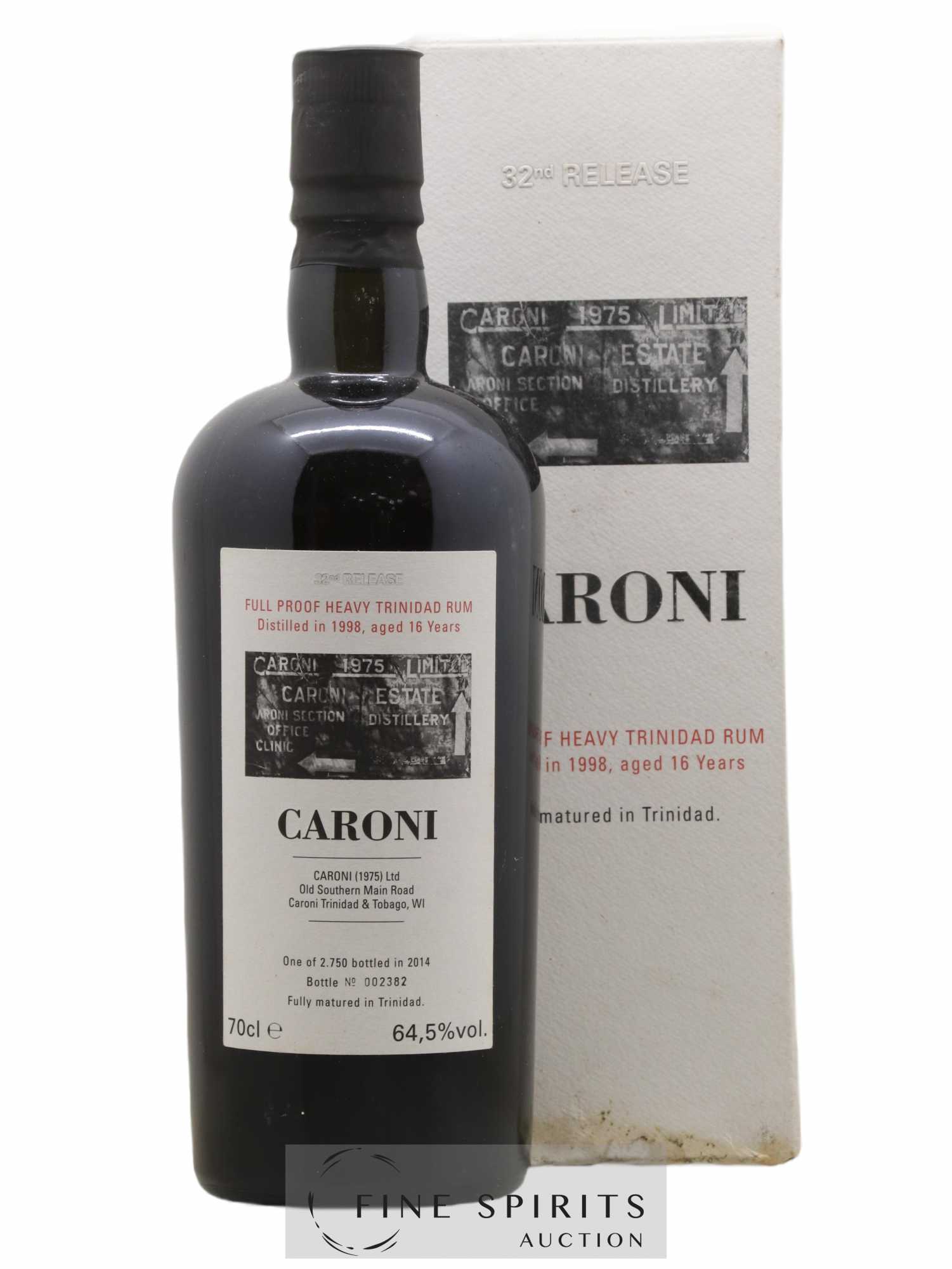 Caroni 16 years 1998 Velier Full Proof 32nd Release - One of 2750 - bottled 2014 - Lot de 1 bouteille - 0