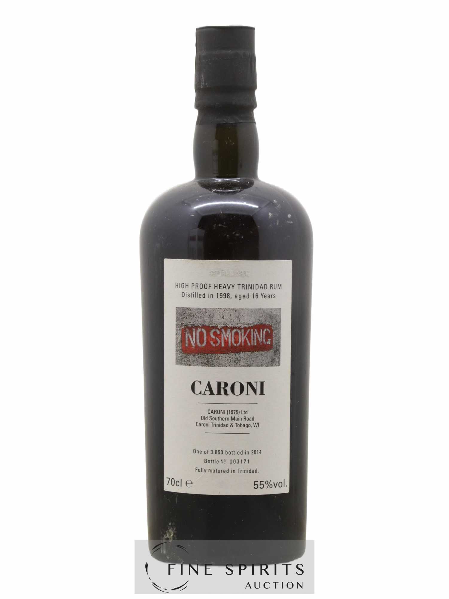 Caroni 16 years 1998 Velier No Smoking 33rd Release - One of 3850 - bottled 2014 - Lotto di 1 bottiglia - 1