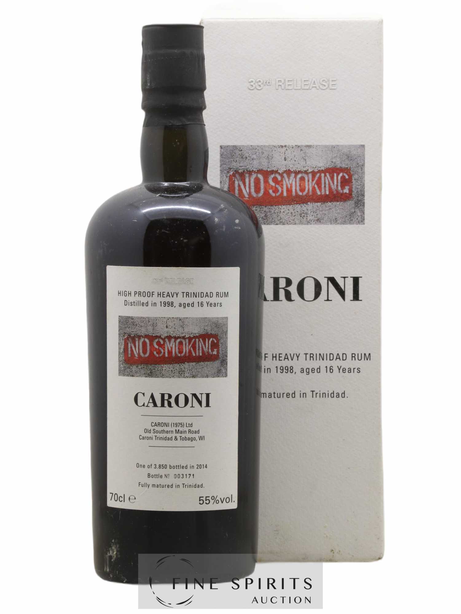 Caroni 16 years 1998 Velier No Smoking 33rd Release - One of 3850 - bottled 2014 - Lotto di 1 bottiglia - 0