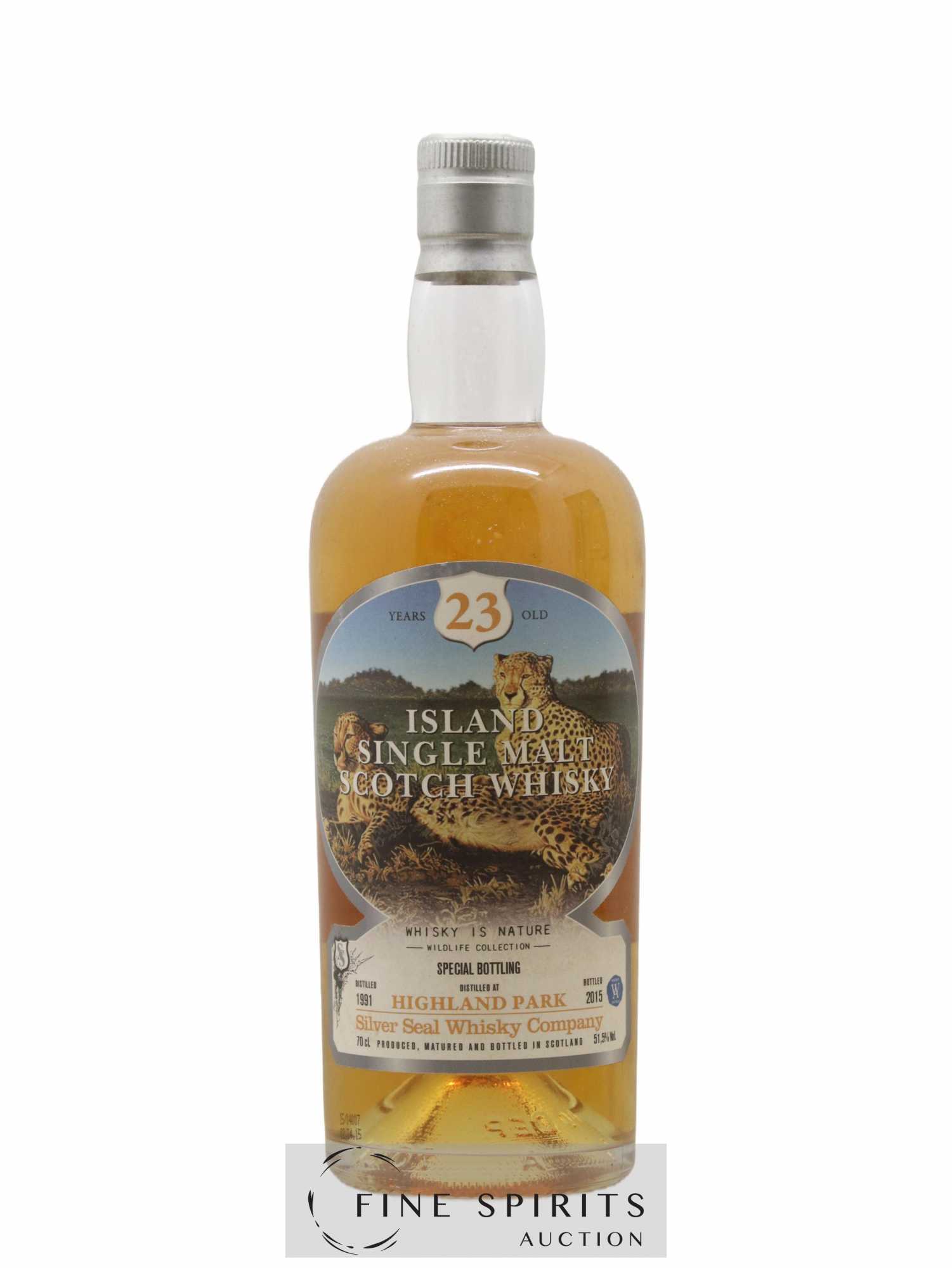 Highland Park 23 years 1991 Silver Seal Whisky Company Cask n°8090 - One of 240 - bottled 2015 Wildlife Colle - Lot of 1 bottle - 1