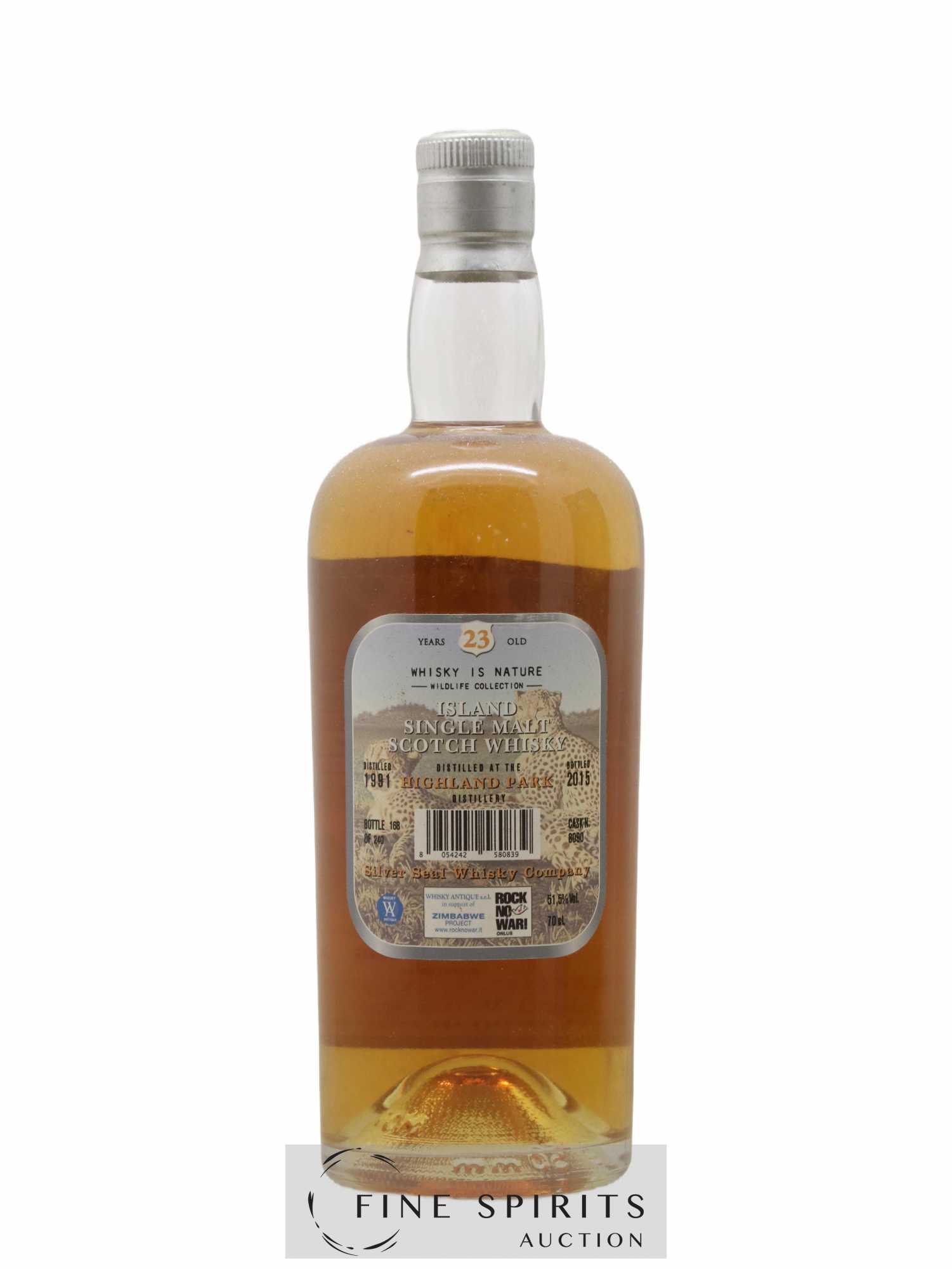 Highland Park 23 years 1991 Silver Seal Whisky Company Cask n°8090 - One of 240 - bottled 2015 Wildlife Colle - Lot of 1 bottle - 2