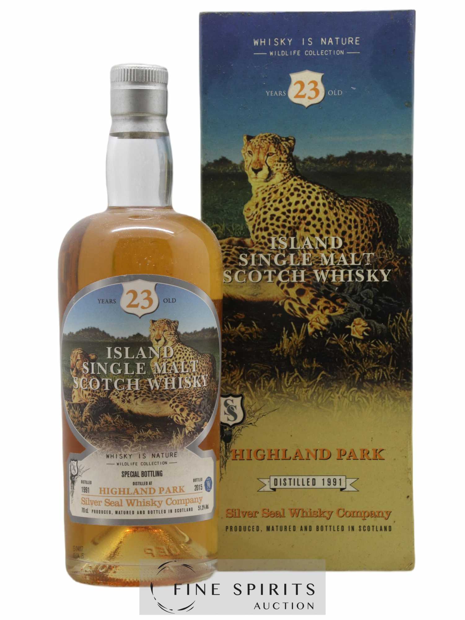 Highland Park 23 years 1991 Silver Seal Whisky Company Cask n°8090 - One of 240 - bottled 2015 Wildlife Colle - Lot of 1 bottle - 0
