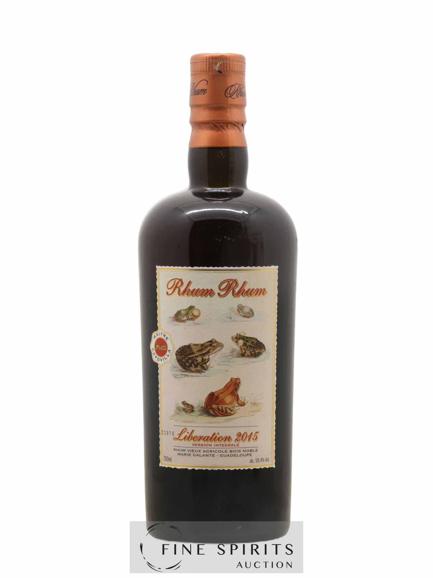 Rhum Rhum Of. PMG - Maitre Capovilla Libération 2015 Version Intégrale - Lot de 1 bouteille - 1