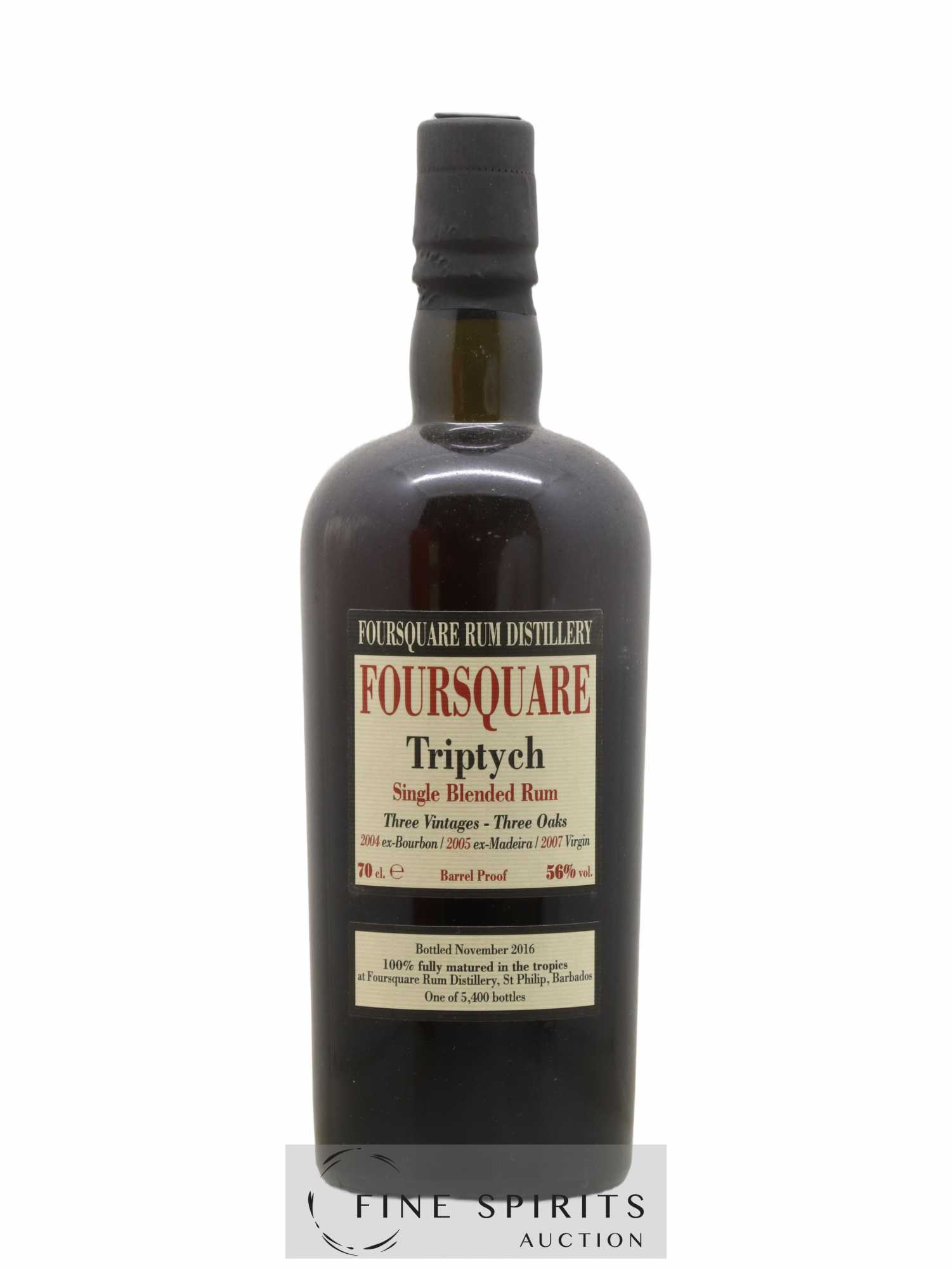 Foursquare Velier Triptych One of 5400 - bottled 2016 - Lotto di 1 bottiglia - 1