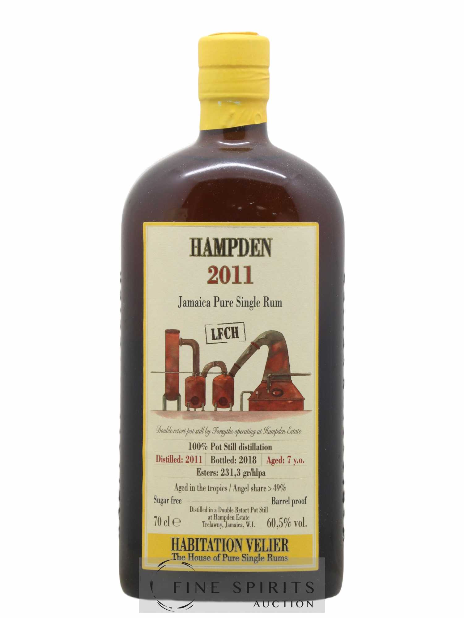 Hampden 7 years 2011 Of. LFCH Pot Still Distillation - bottled 2018 Habitation Velier - Lotto di 1 bottiglia - 1