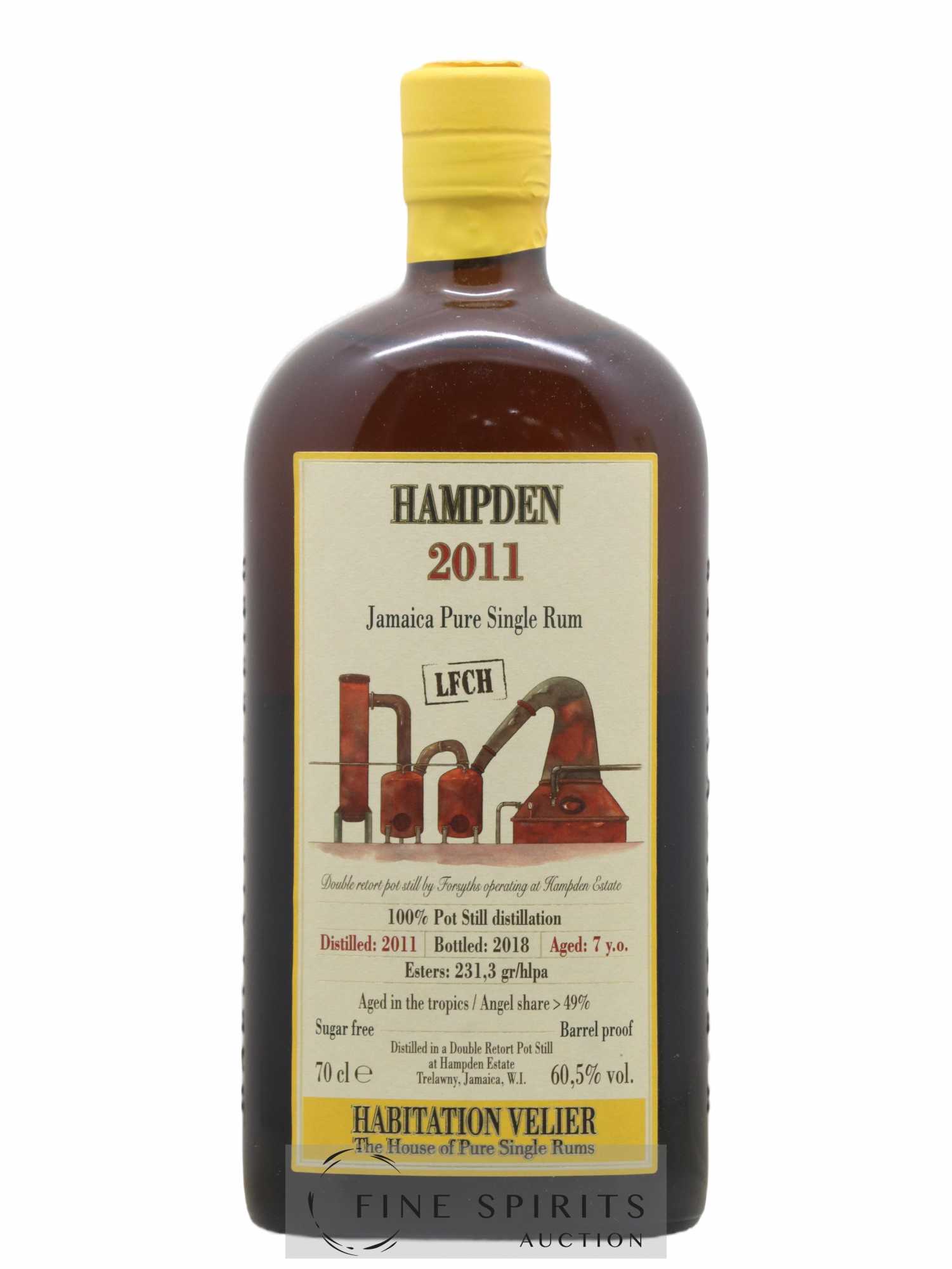 Hampden 7 years 2011 Of. LFCH Pot Still Distillation - bottled 2018 Habitation Velier - Lot de 1 bouteille - 1