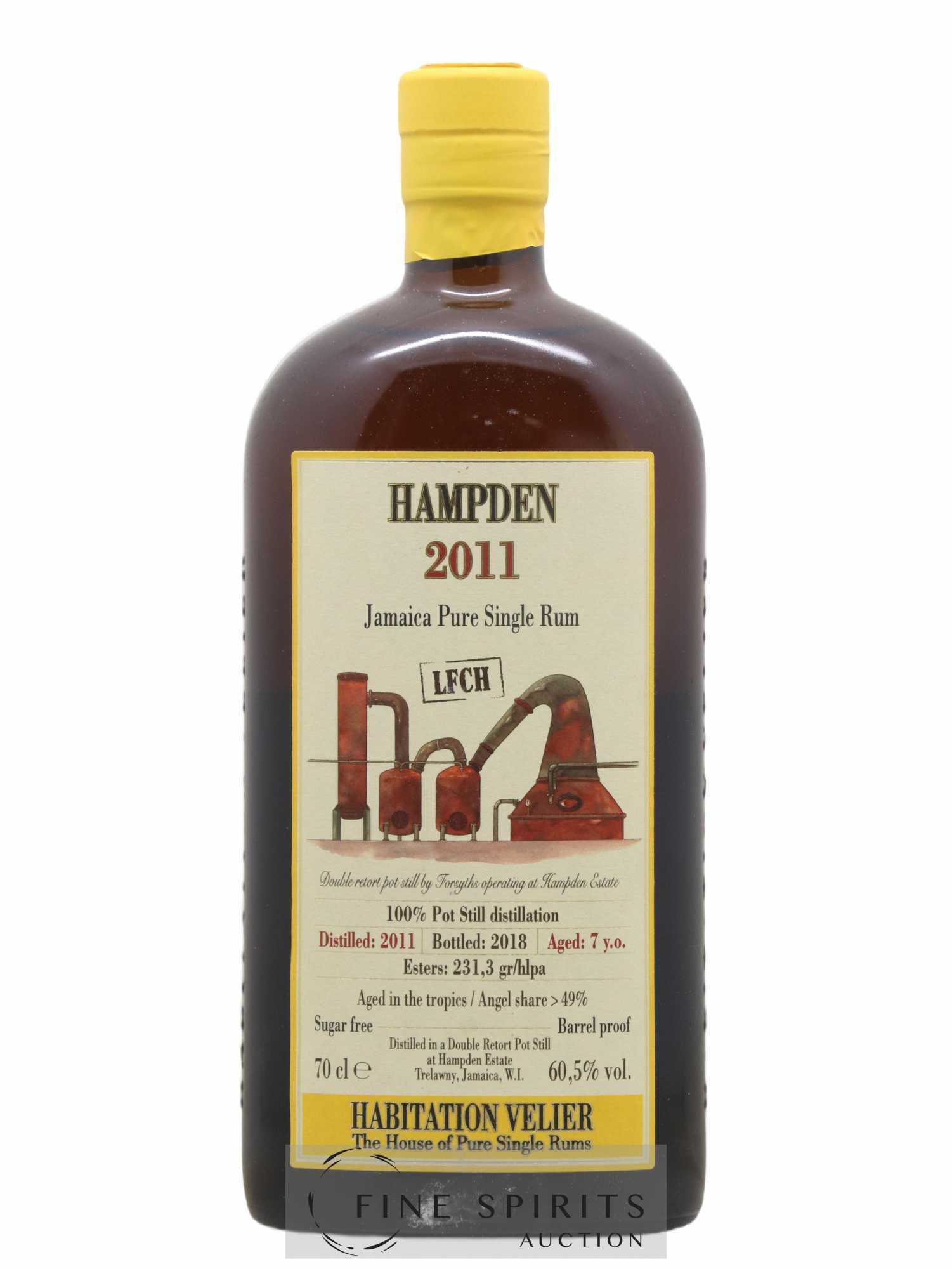 Hampden 7 years 2011 Of. LFCH Pot Still Distillation - bottled 2018 Habitation Velier - Posten von 1 Flasche - 1
