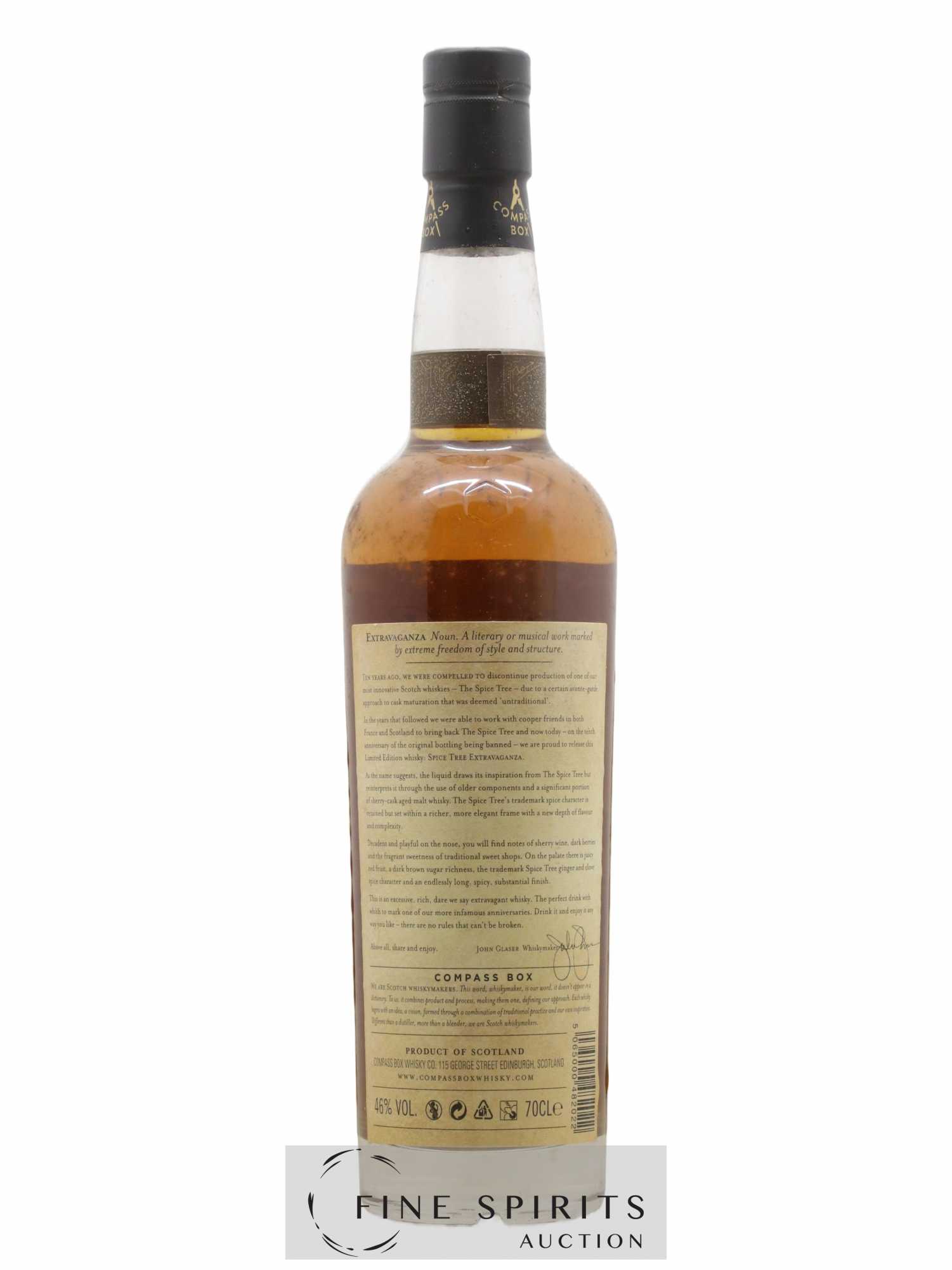 Spice Tree Compass Box Extravaganza Limited Edition - Lot of 1 bottle - 2