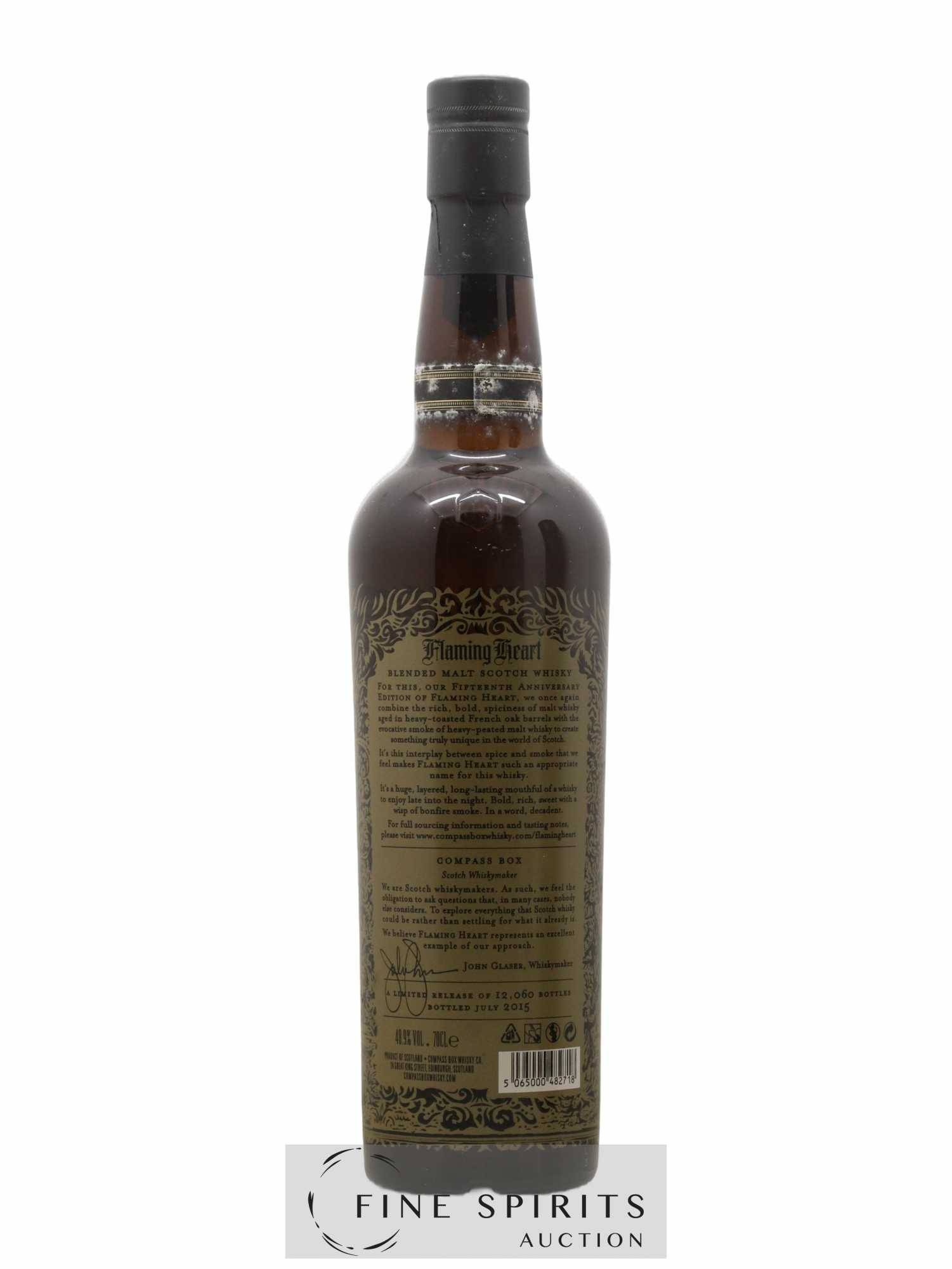 Flaming Heart Compass Box bottled 2015 Limited Edition of 12 060 bottles - Lot de 1 bouteille - 2
