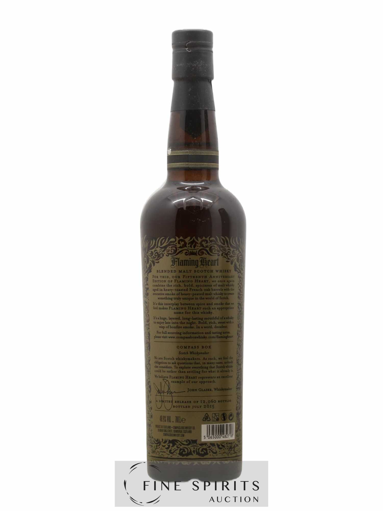 Flaming Heart Compass Box bottled 2015 Limited Edition of 12 060 bottles - Lot de 1 bouteille - 2