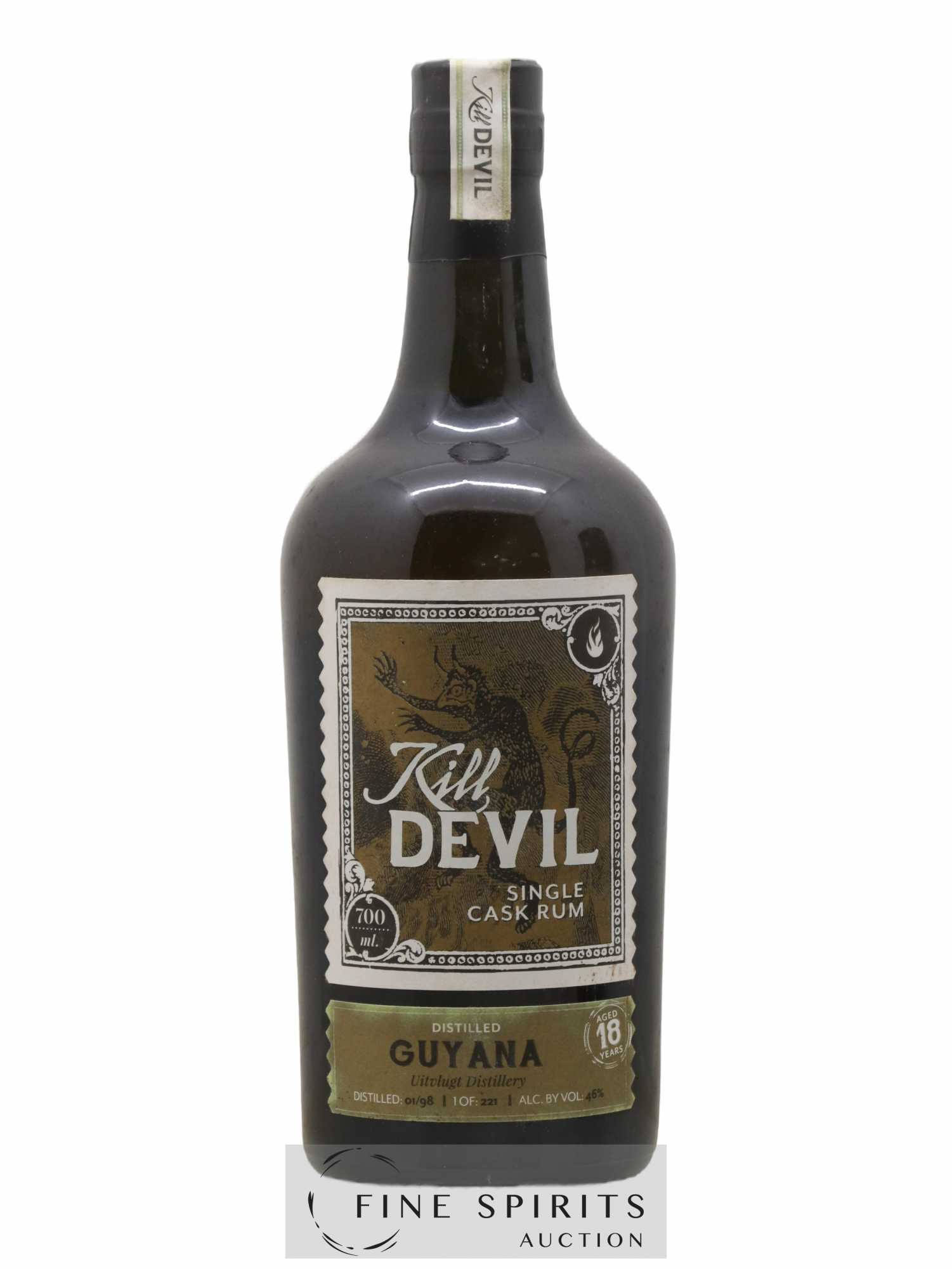 Kill Devil 18 years 1998 Edition Spirits One of 221 - Lot de 1 bouteille - 1