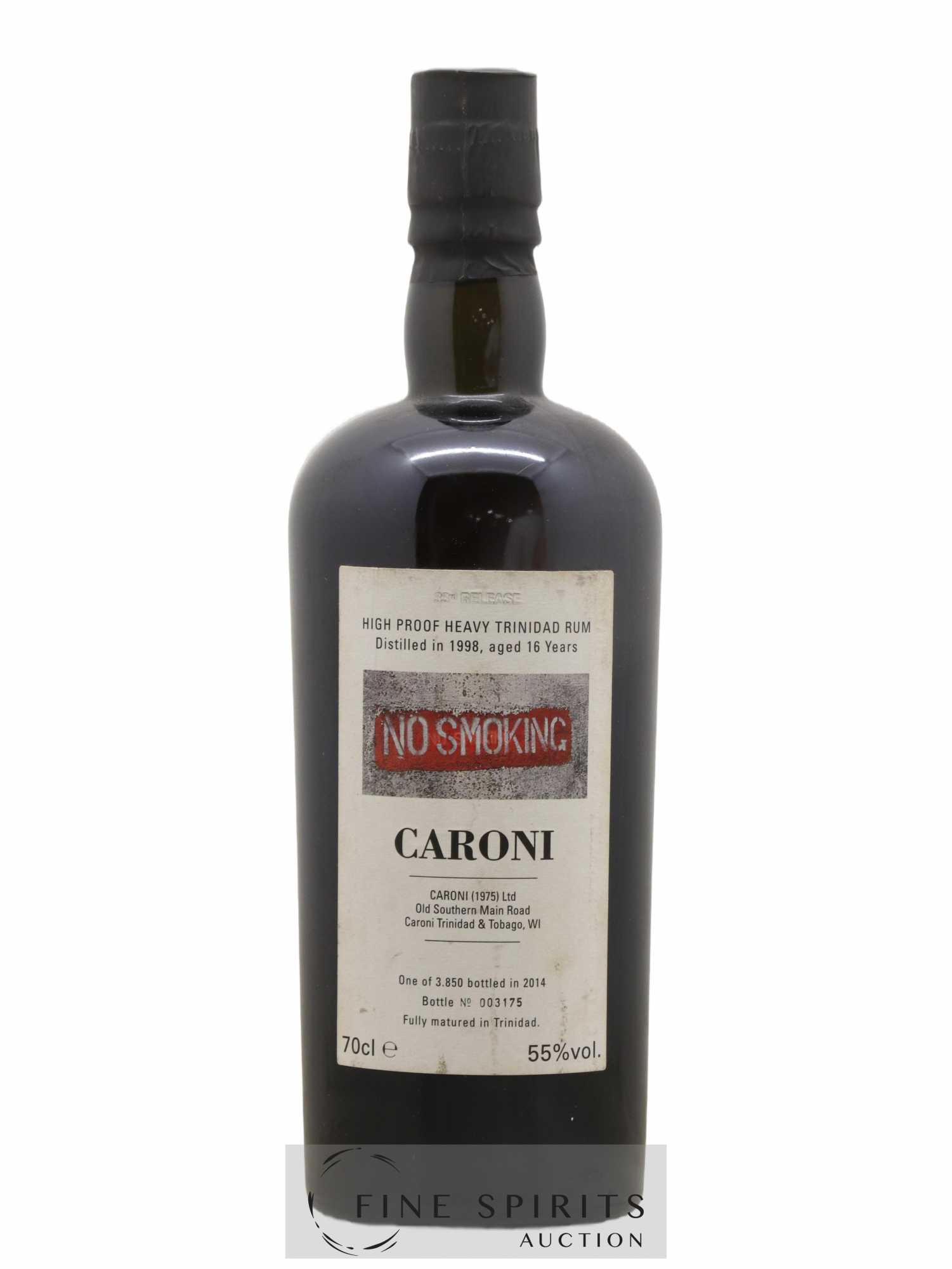 Caroni 16 years 1998 Velier No Smoking 33rd Release - One of 3850 - bottled 2014 - Lot de 1 bouteille - 0