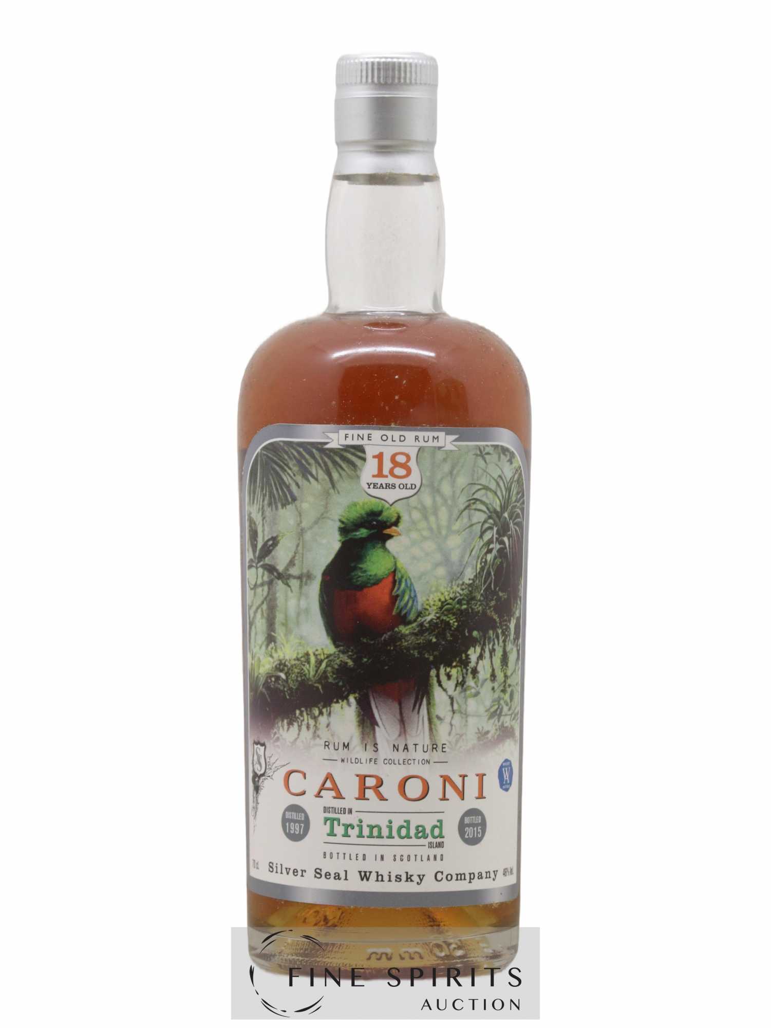 Caroni 18 years 1997 Silver Seal Whisky Company Rum is Nature Cask n°48 - One of 280 - bottled 2015 Whisky Antique - Lot of 1 bottle - 1