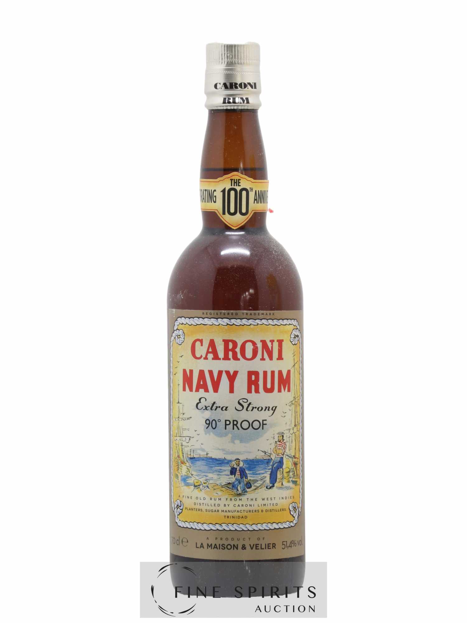 Caroni 18 years Velier Navy Rum 90° Proof - bottled 2018 Celebrating the 100th Anniversary Extra Strong - Lot de 1 bouteille - 1