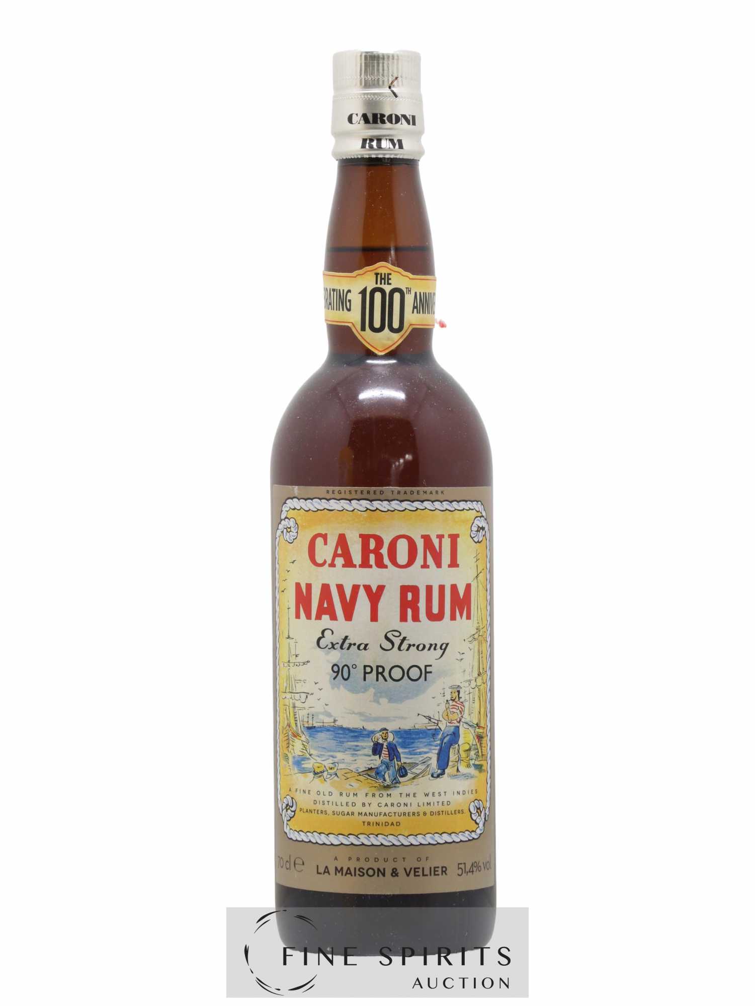 Caroni 18 years Velier Navy Rum 90° Proof - bottled 2018 Celebrating the 100th Anniversary Extra Strong - Posten von 1 Flasche - 1