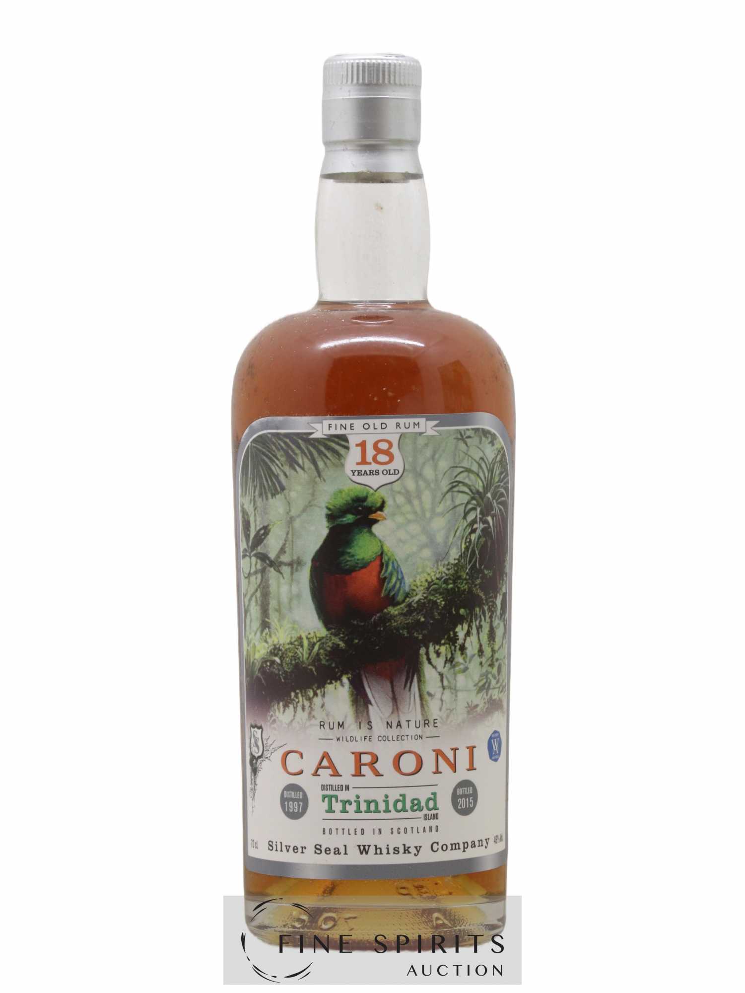 Caroni 18 years 1997 Silver Seal Whisky Company Rum is Nature Cask n°48 - One of 280 - bottled 2015 Whisky Antique - Lot of 1 bottle - 1