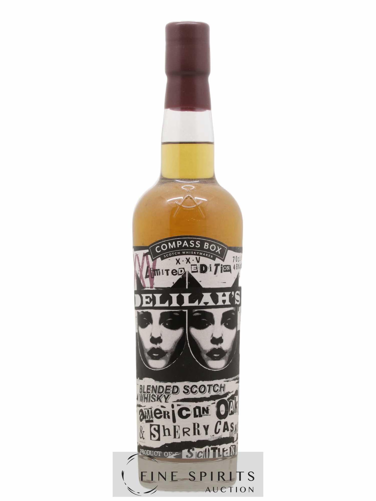 Delilah's Compass Box XXV American Oak and Sherry Cask Limited Edition - Lot de 1 bouteille - 0
